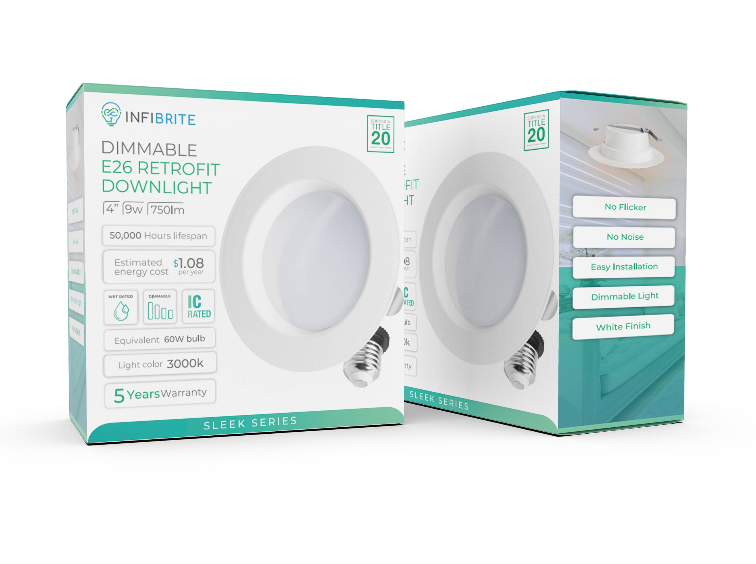 Infibrite IB-005-3-9W-HL-24PK Recessed-Kits - View #7
