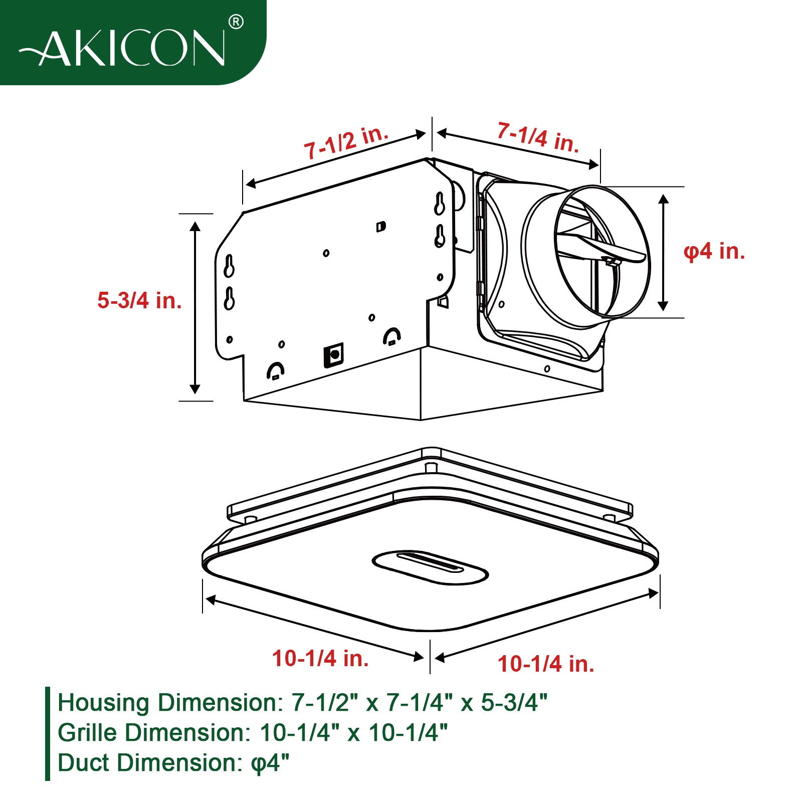 Akicon AK1390N1-S Bath-Fans - View #9