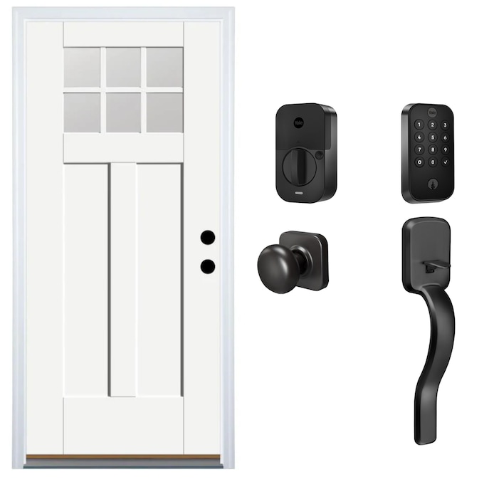 Therma-Tru   Benchmark Fiberglass Craftsman Door with Yale Smart Lock