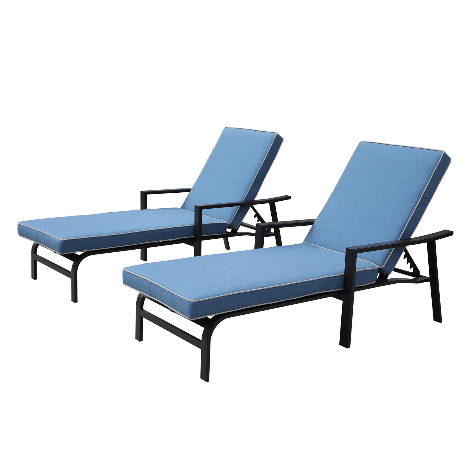 falke black metal sun lounger