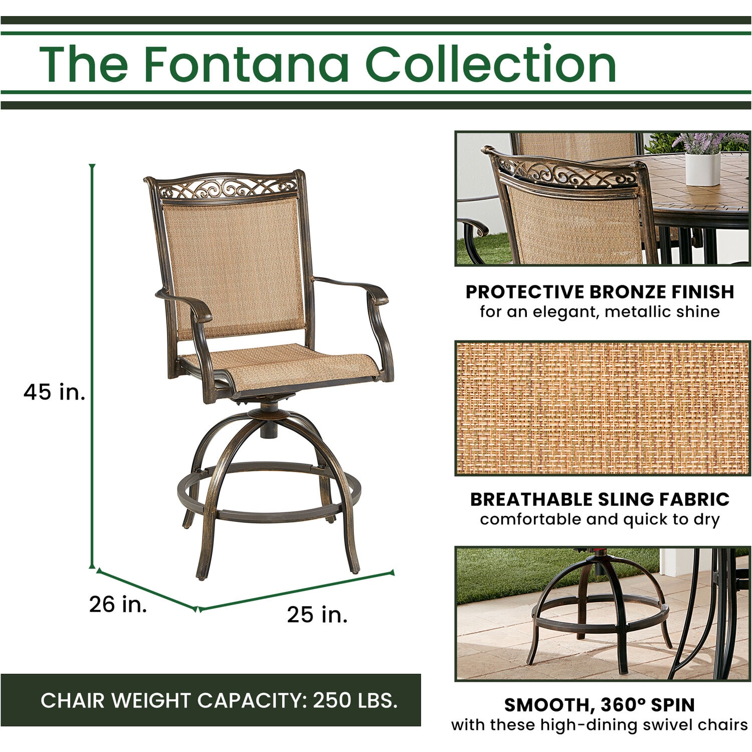Hanover FNTDN7PCPBRTN Patio-Dining-Sets - View #3