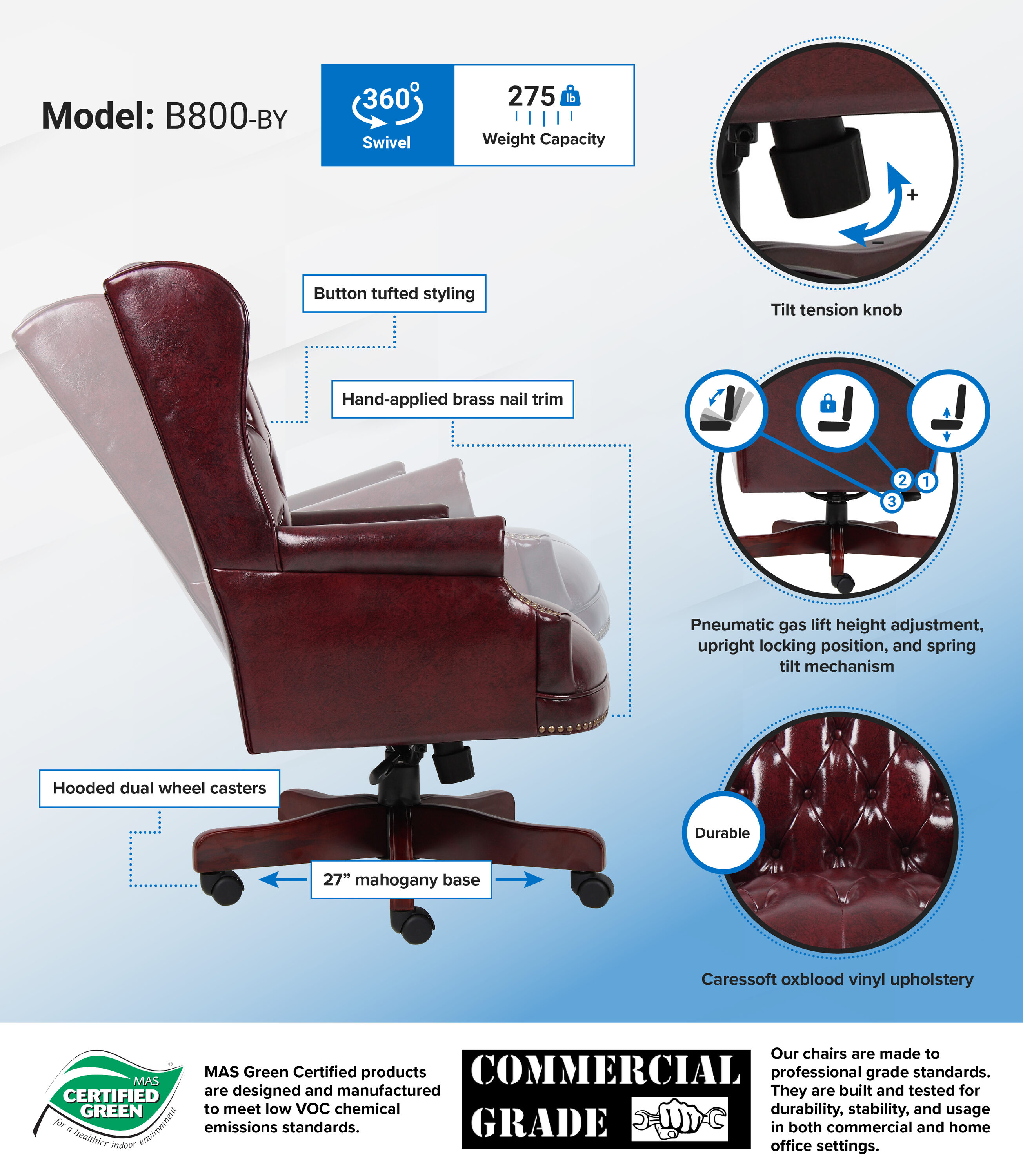 Boss Office Products B800-BY Office-Chairs - View #4