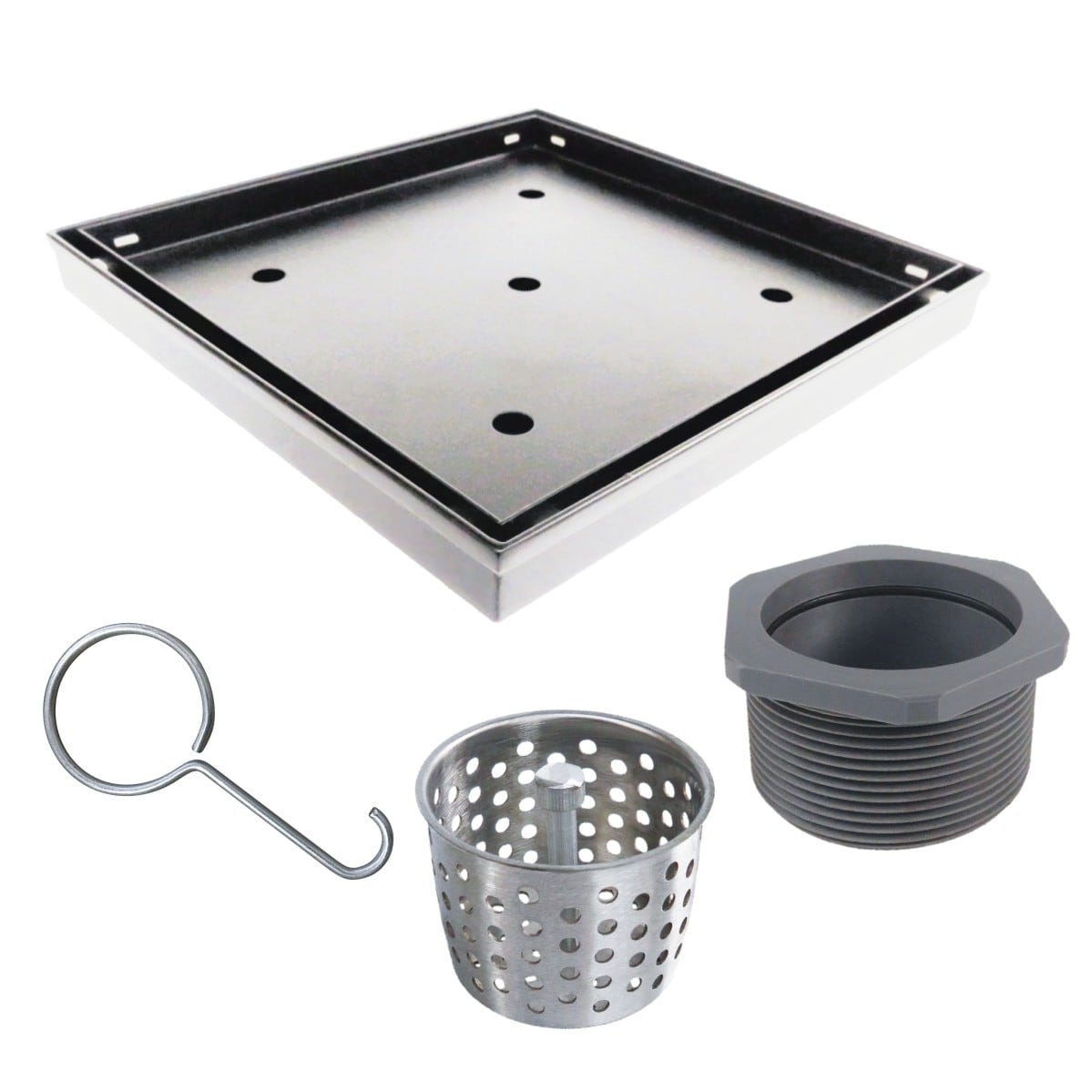 Square floor deals drain strainer basket