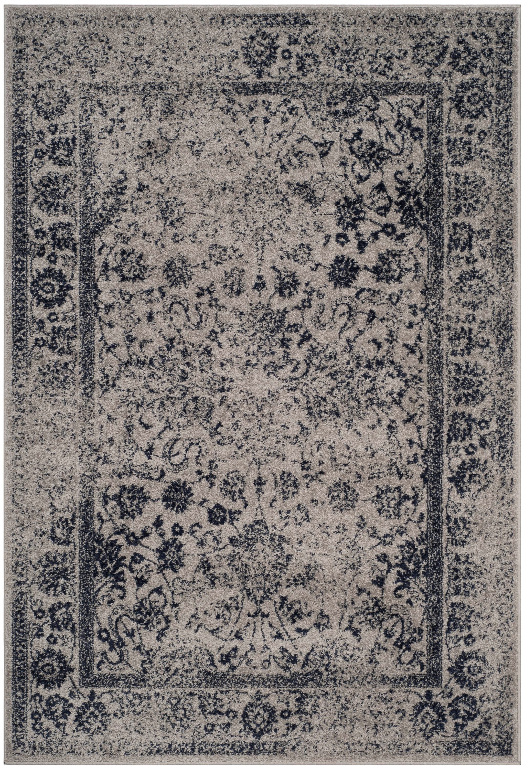 Safavieh ADR109P-6 Adirondack Kashan 6 x 9 (ft) Loomed Polypropylene Gray/Navy Rectangular Indoor Distressed/Overdyed Vintage Area rug