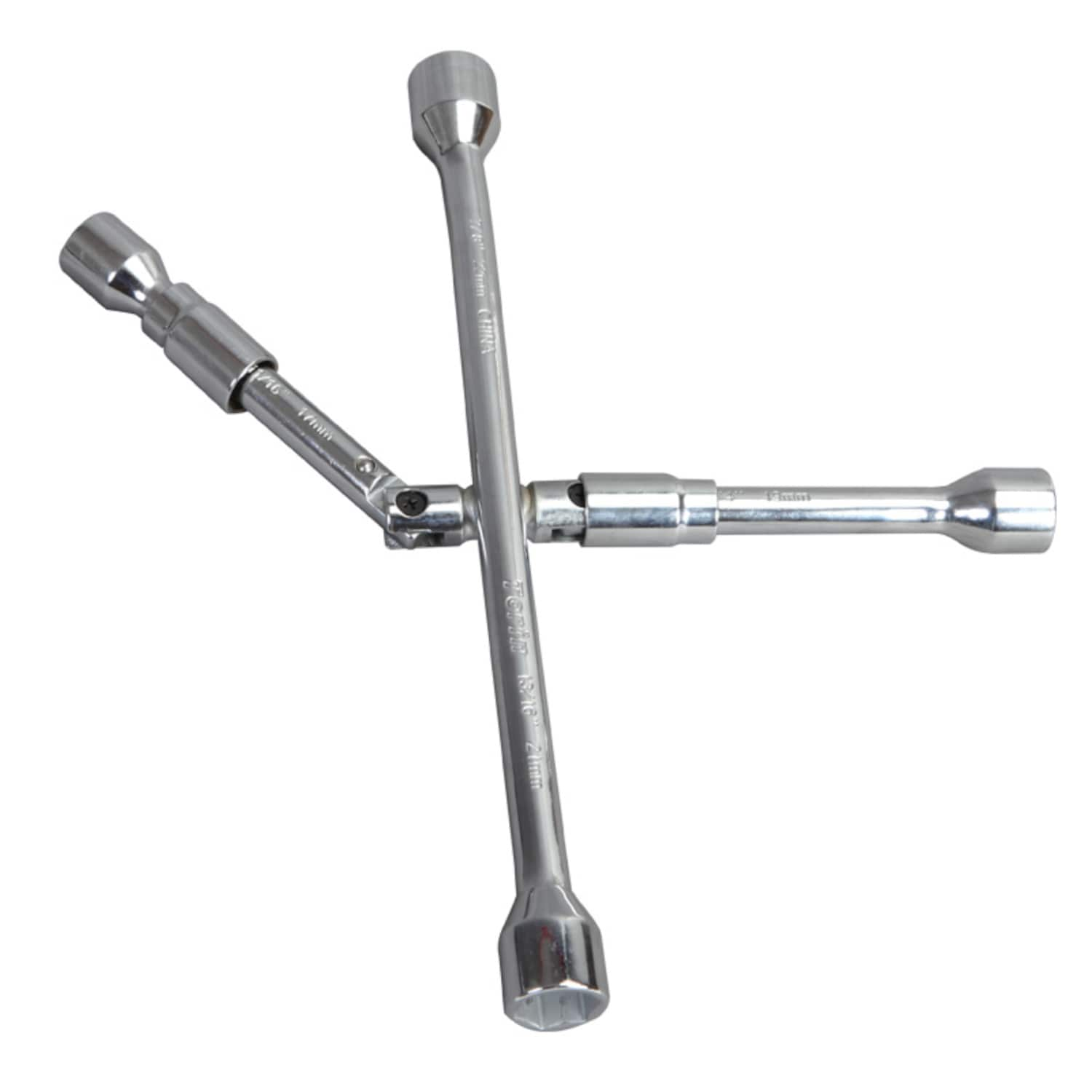 Hyper Tough Universal Automotive 14-inch Folding Lug Wrench, Steel, Model  6221 