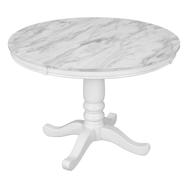 Bybafun White Traditional Dining Room Set With Round Table Seats 4 In bybafun-white-traditional-dining-room-set-with-round-table-seats-4-in