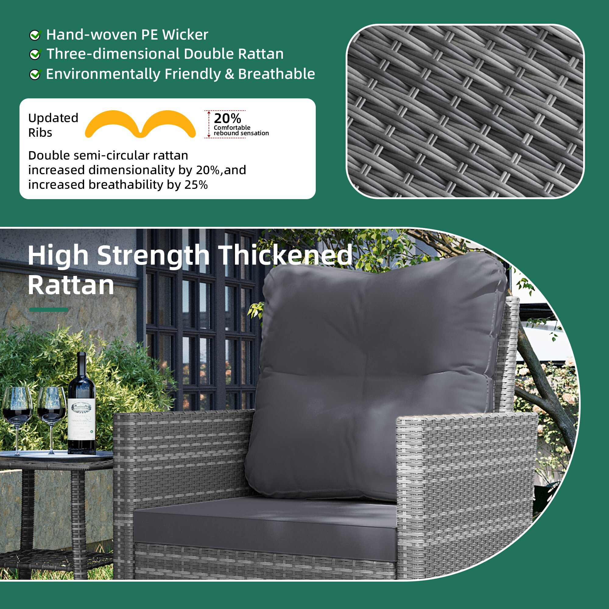 UPHA Y11DK-CJ2-DG Patio-Chairs - View #4