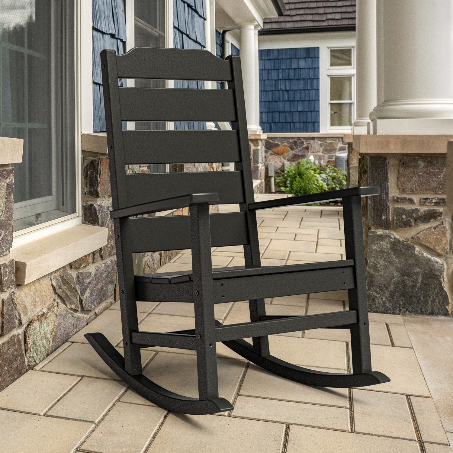 Black polywood rocking discount chairs