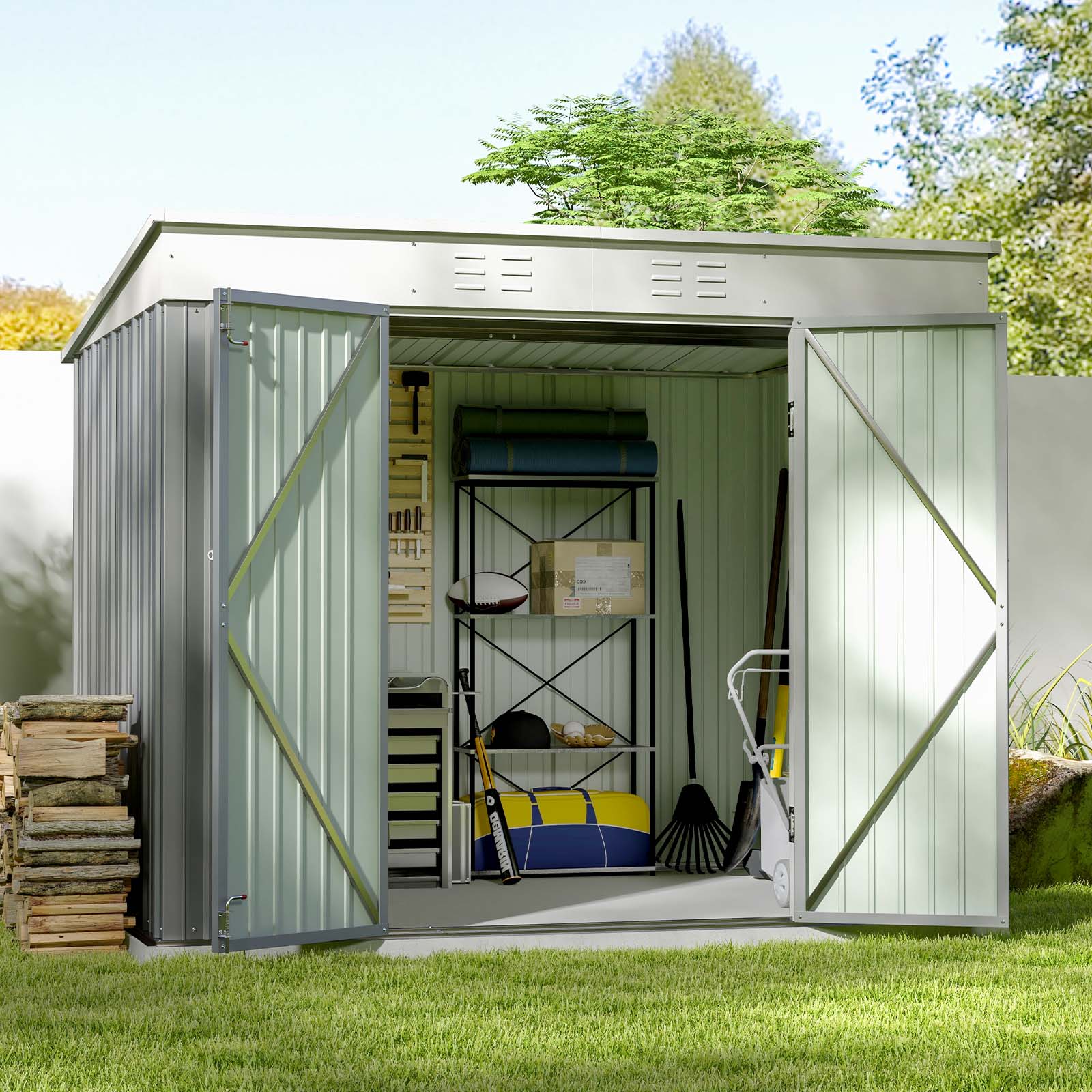 Patiowell WES-PS23-0288A-4 Metal-Storage-Buildings-Sheds - View #3
