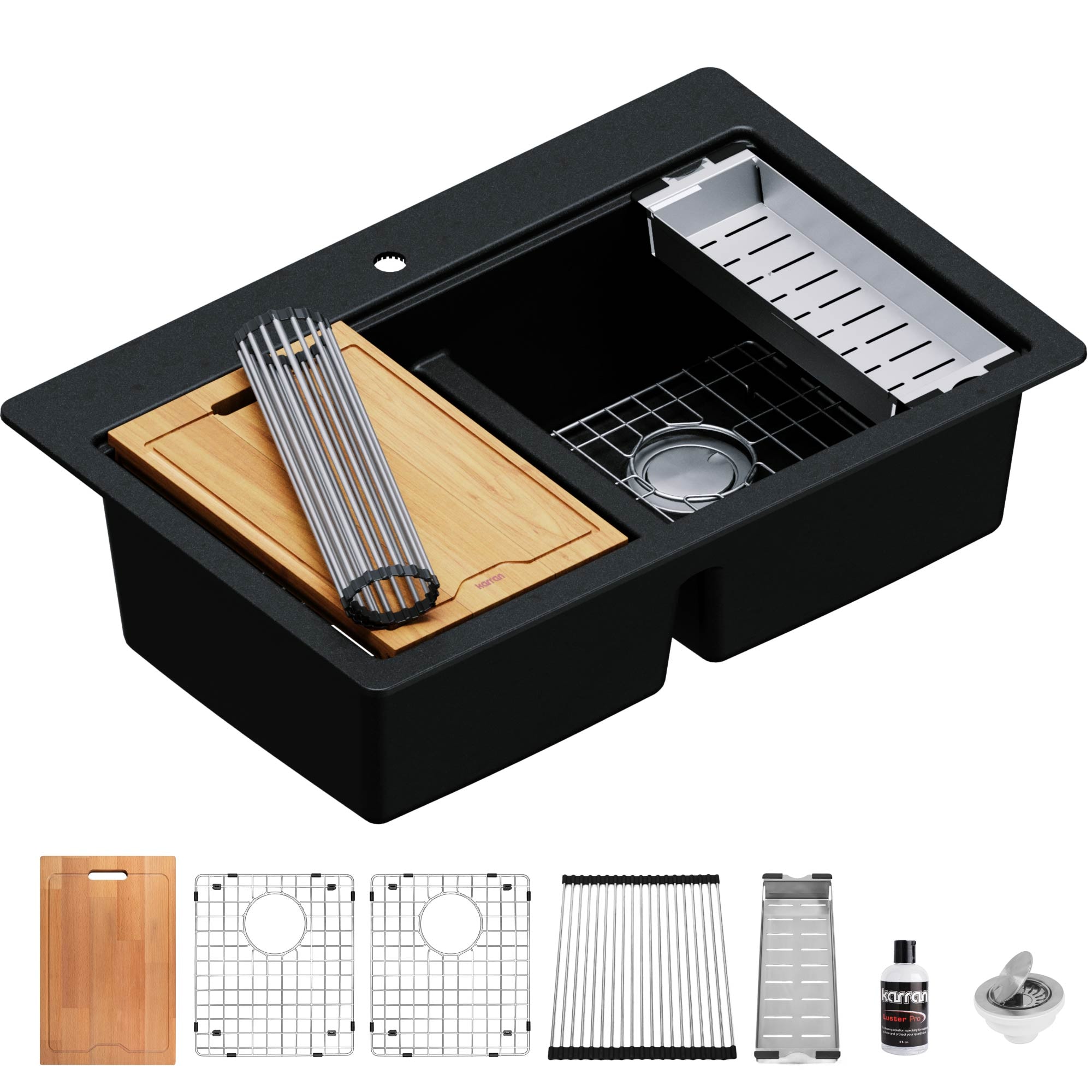 Karran QTWS-880-BL Kitchen-Sinks - View #2