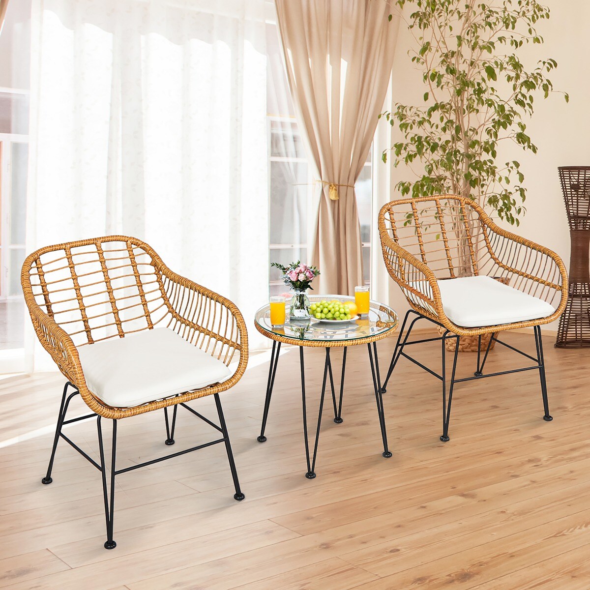 Costway OP70839WH Patio-Conversation-Sets - View #3
