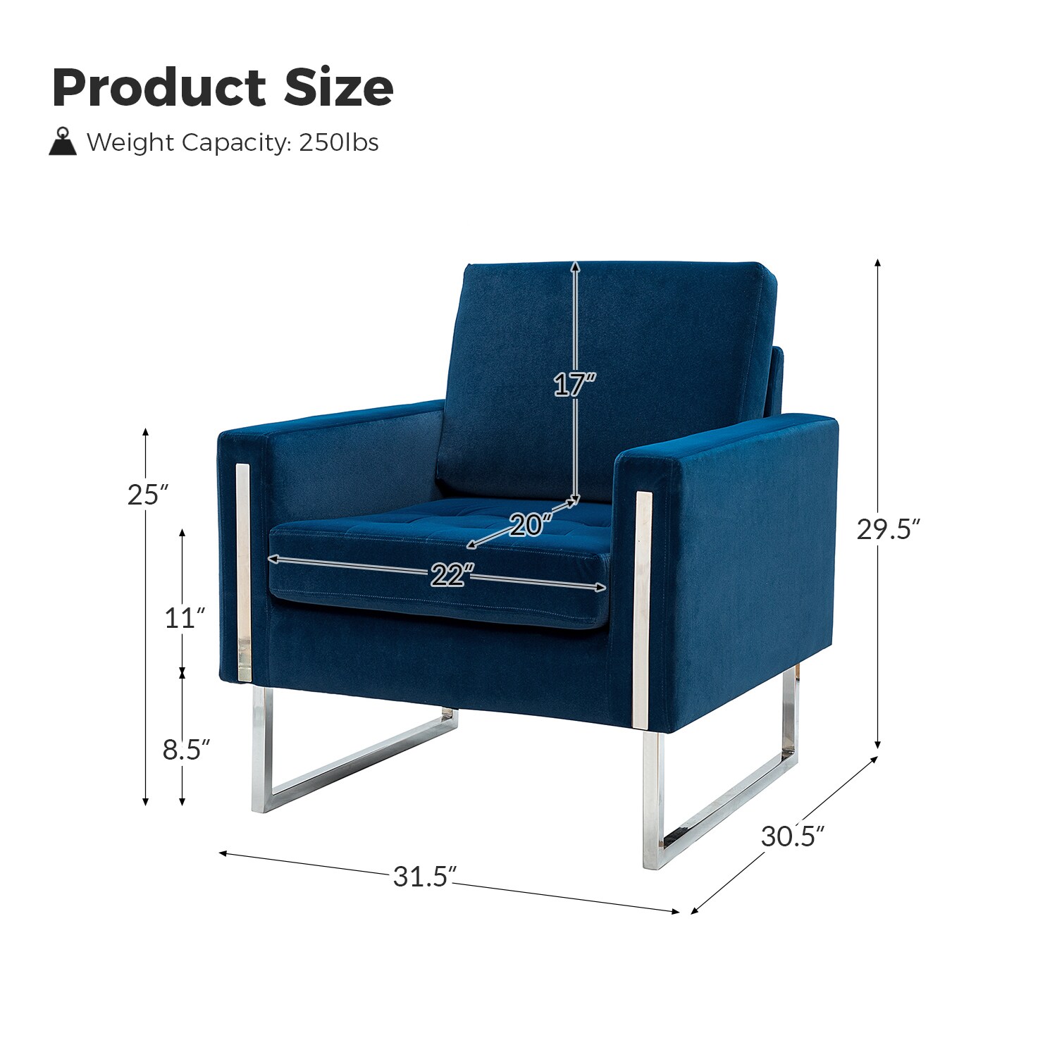 14 Karat Home CHHQ0419-NAVY chairs - View #8