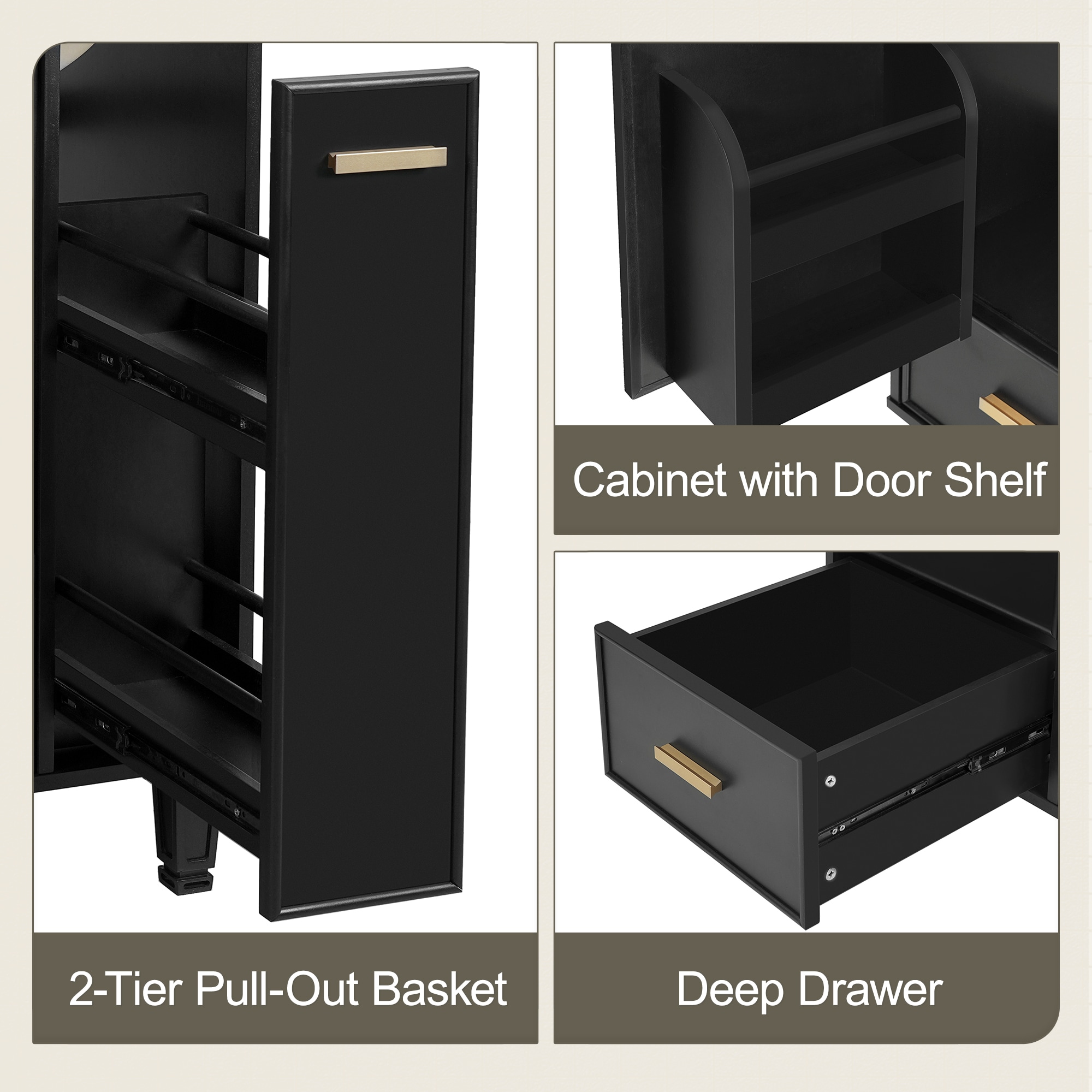 Aortzio HM-BA119-BLACK Bath-Vanity-Combo - View #7