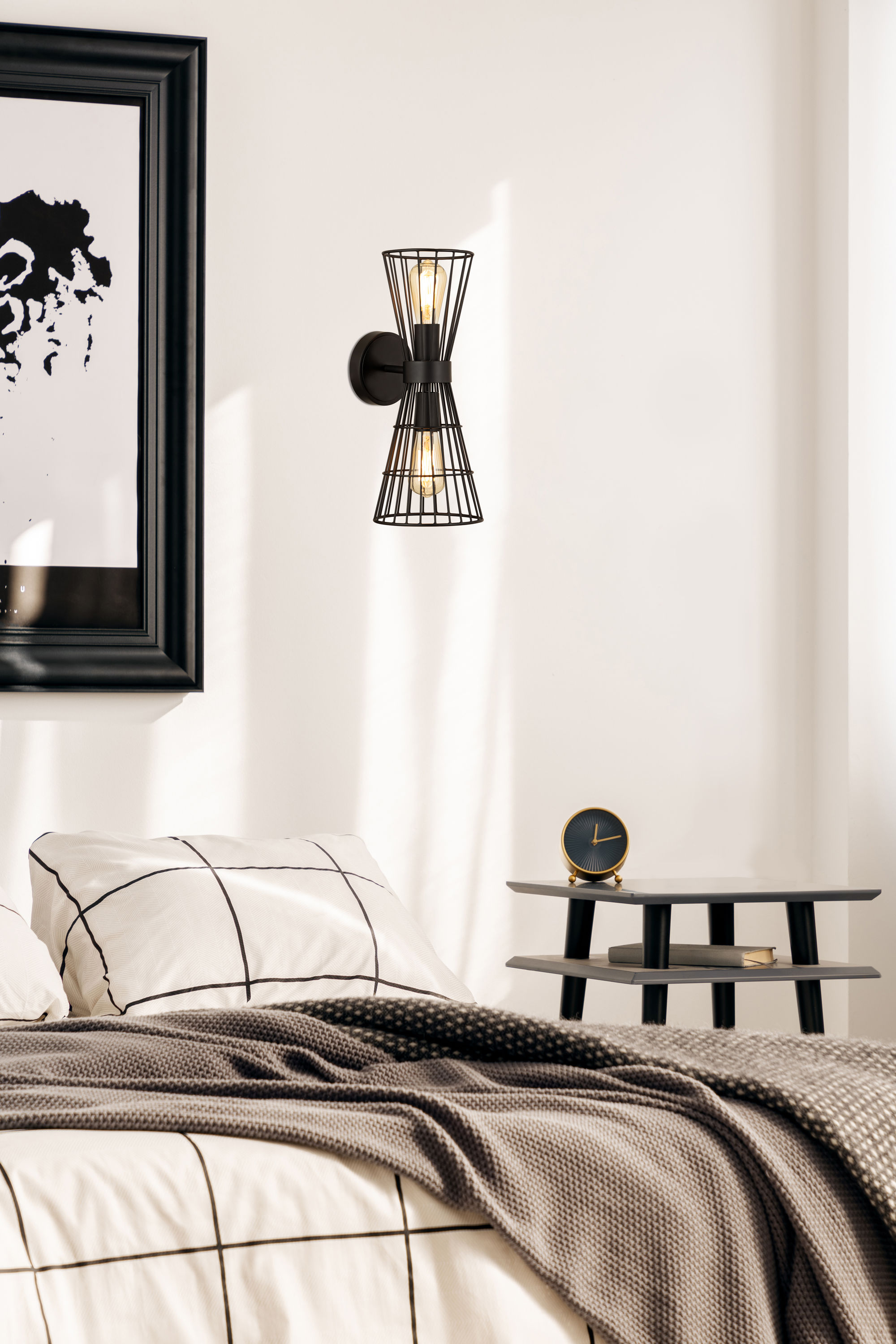 Alito 17.5" Black Iron Dimmable Wall Sconce