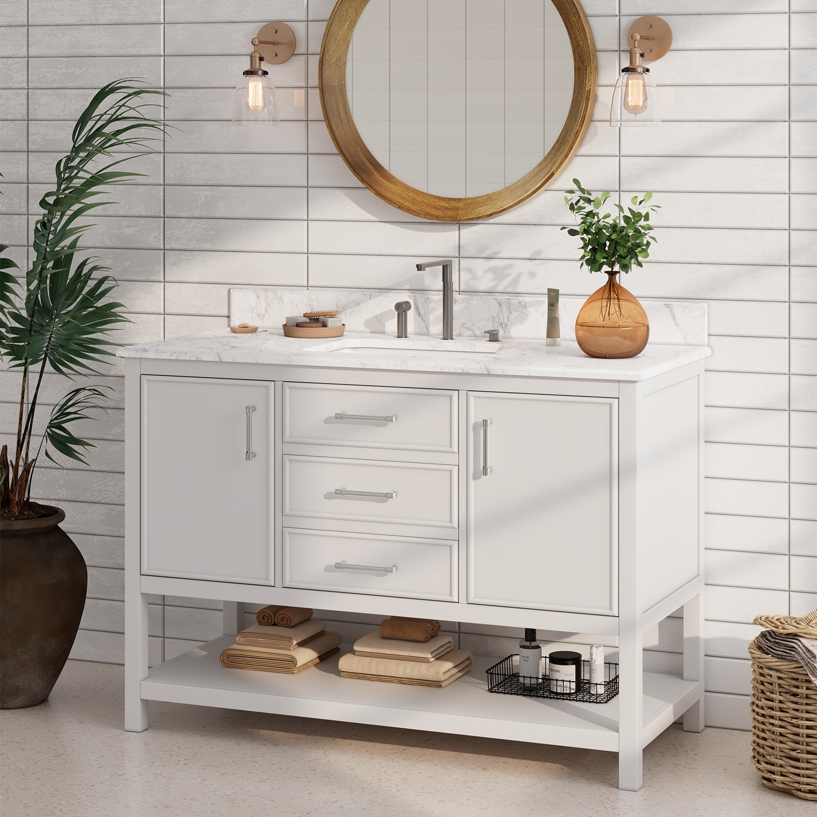 JEAREY DXRZJ-3S-BE Bath-Vanity-Combo - View #2