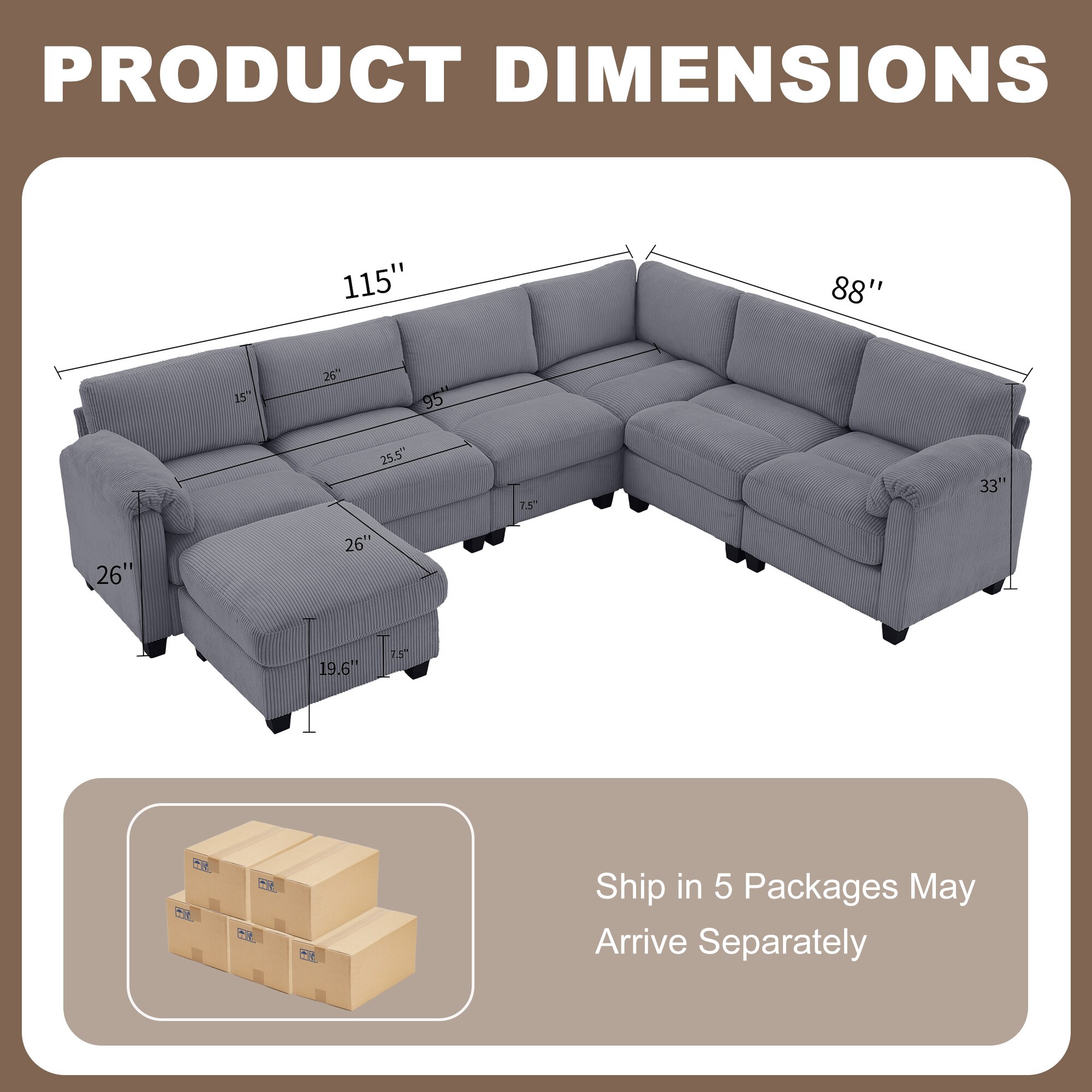 VOUA SAF-XNECW3-BL Sofas-Loveseats - View #5