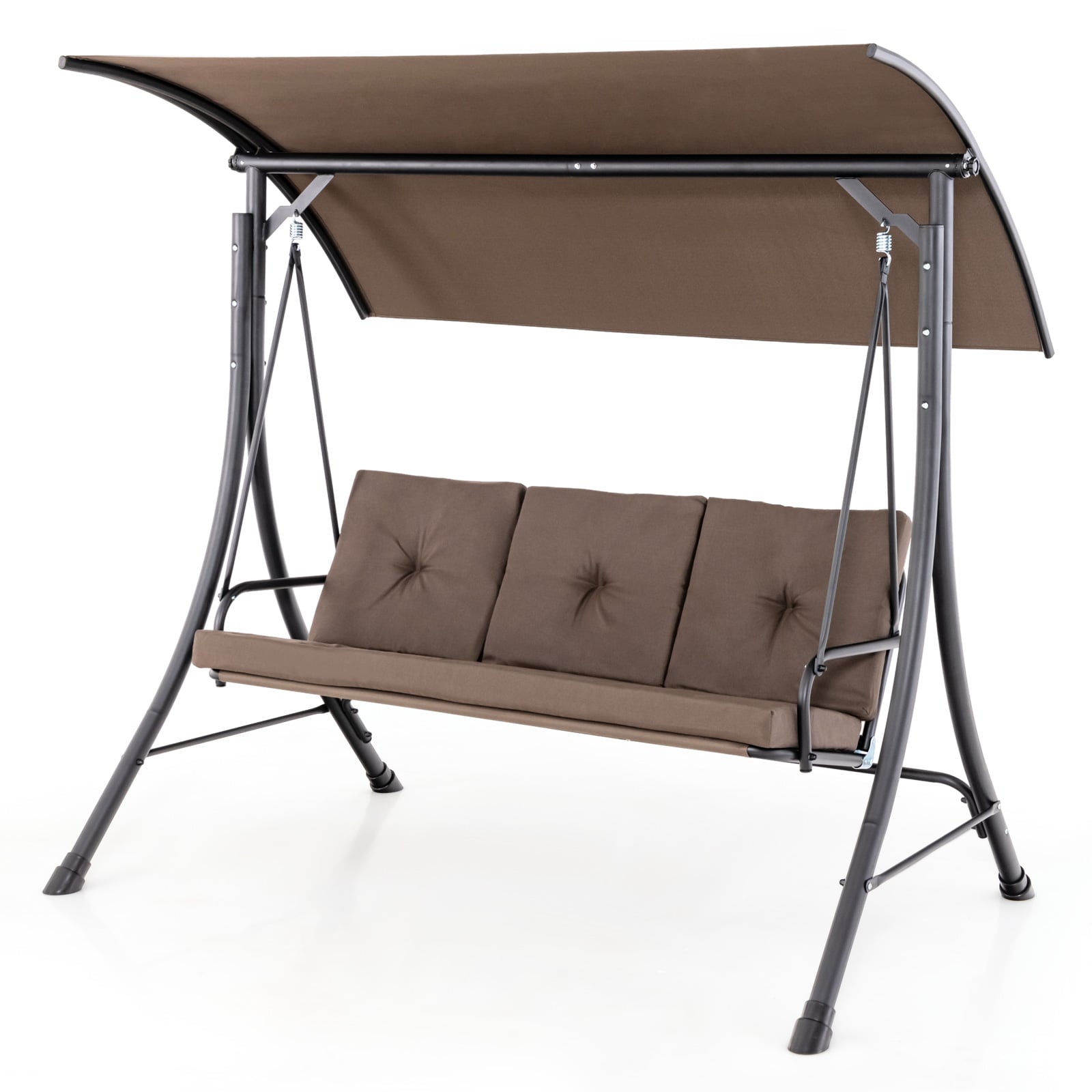 LIVIZA DBG-CCH5SAYT 3 -person Brown Steel Outdoor Swing