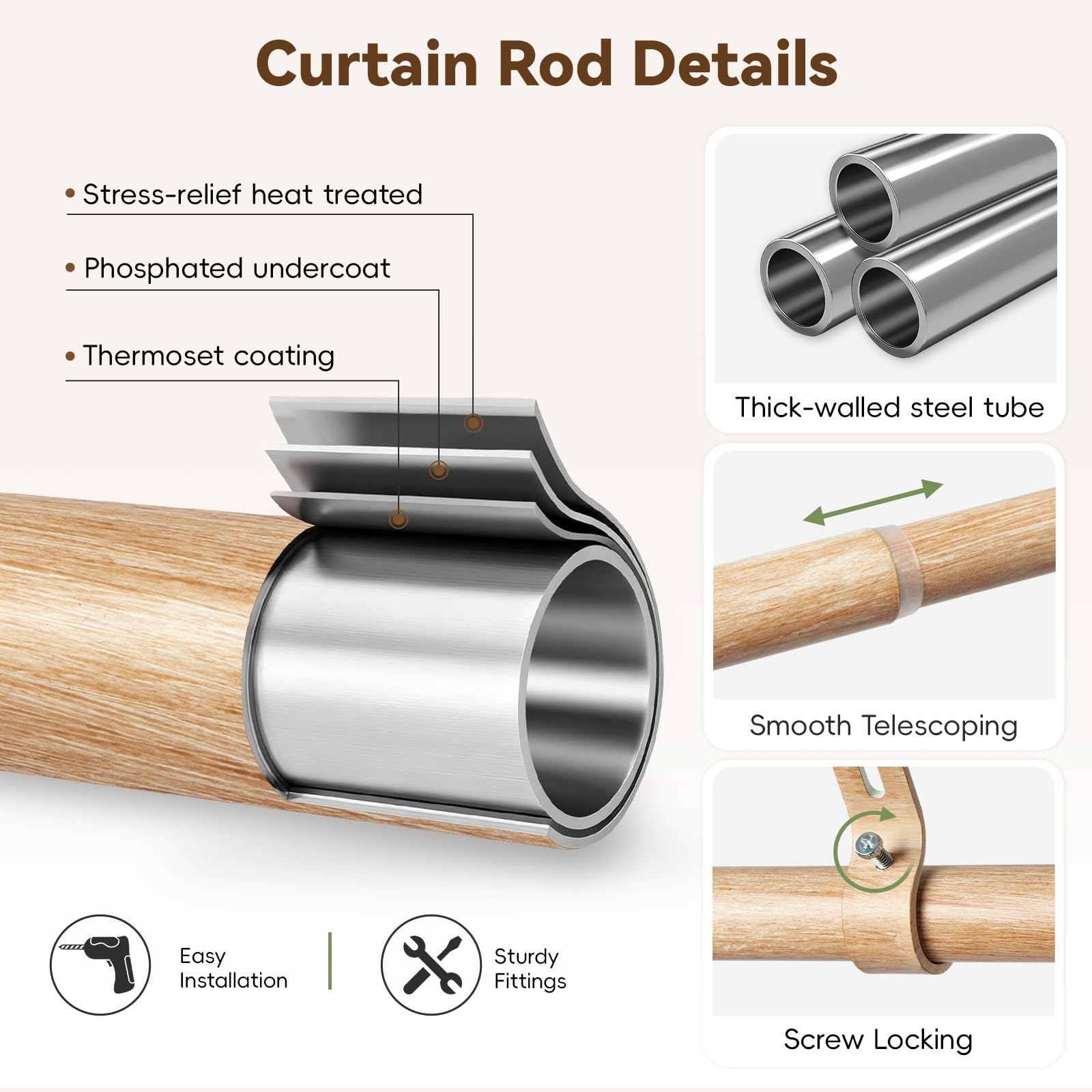 KIWDZFU LKI0821A106 Curtain-Rods - View #4