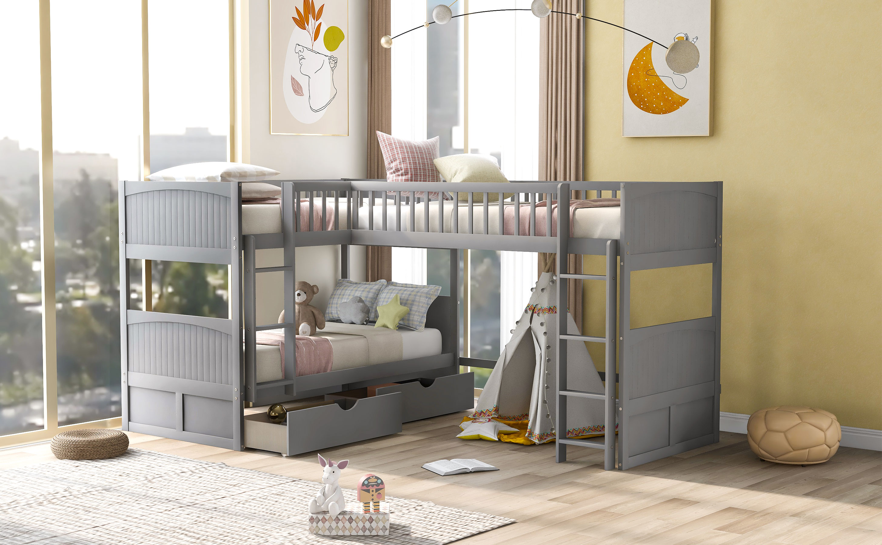 LUXEYARD DS-M-BAC01007 Bunk-Beds - View #4