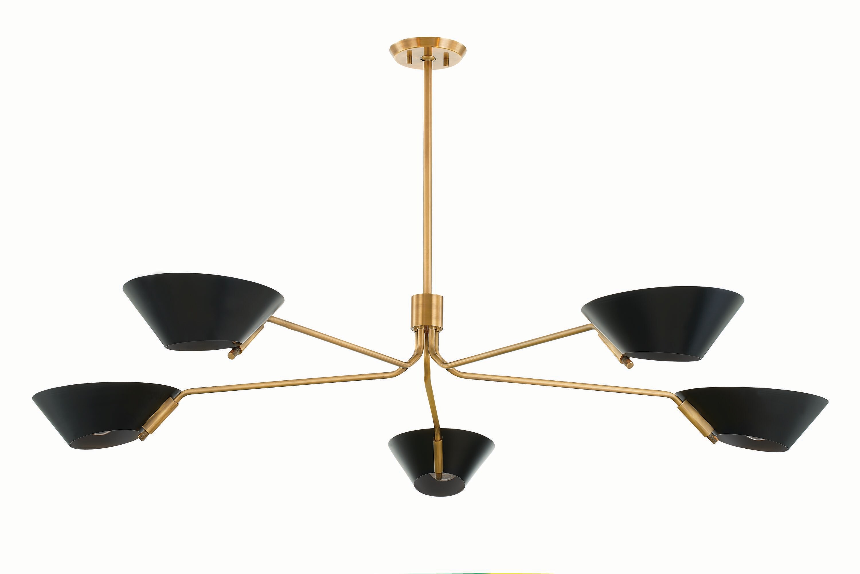 Troy Lighting Sacramento 5 Light Patina Brass Soft Black Chandelier at ...