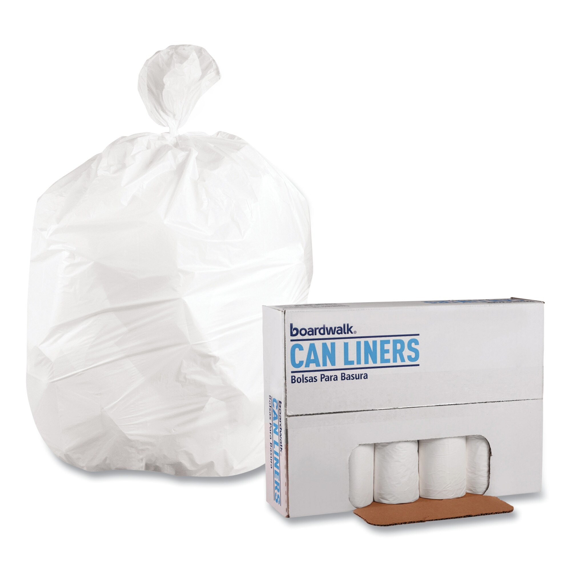 Boardwalk 30-Gallons Gray Plastic Can Twist Tie Trash Bag (100-Count) in  the Trash Bags department at