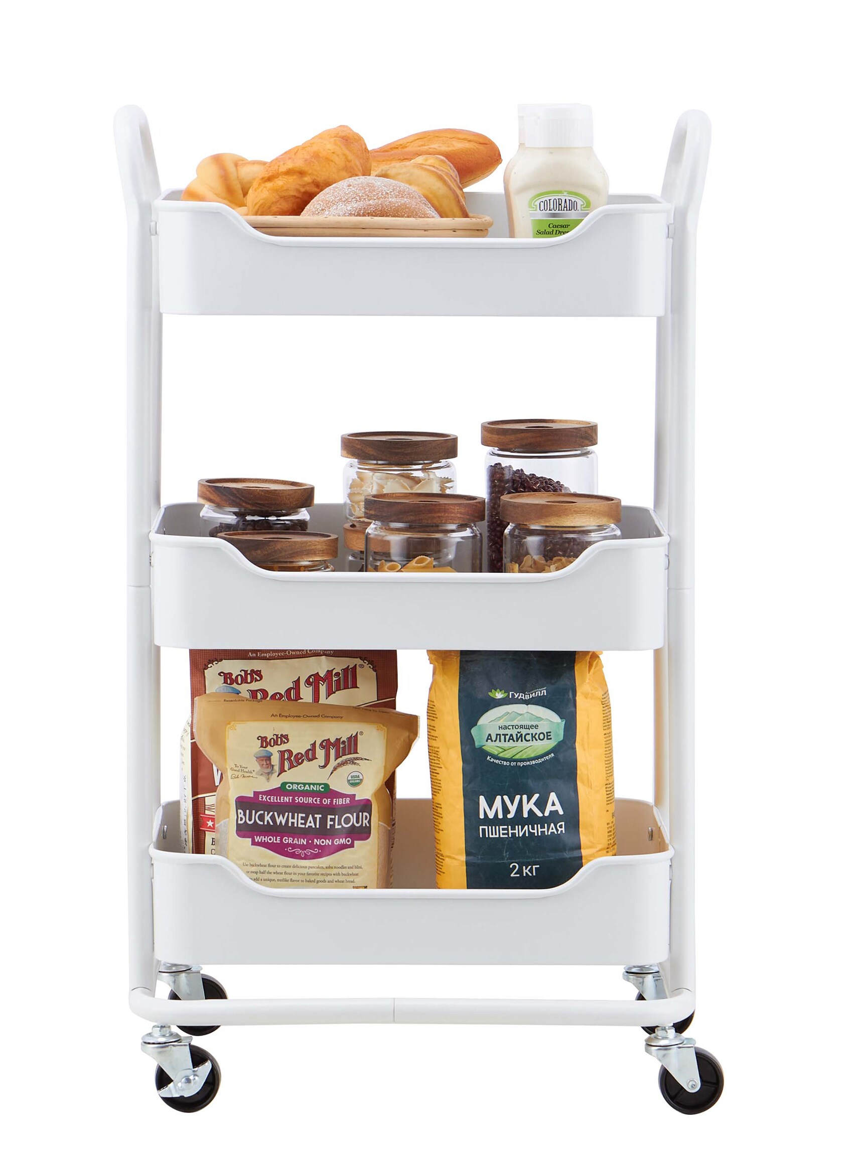 Style Selections Steel 3-Tier Utility Shelving Unit (18.11-in W x