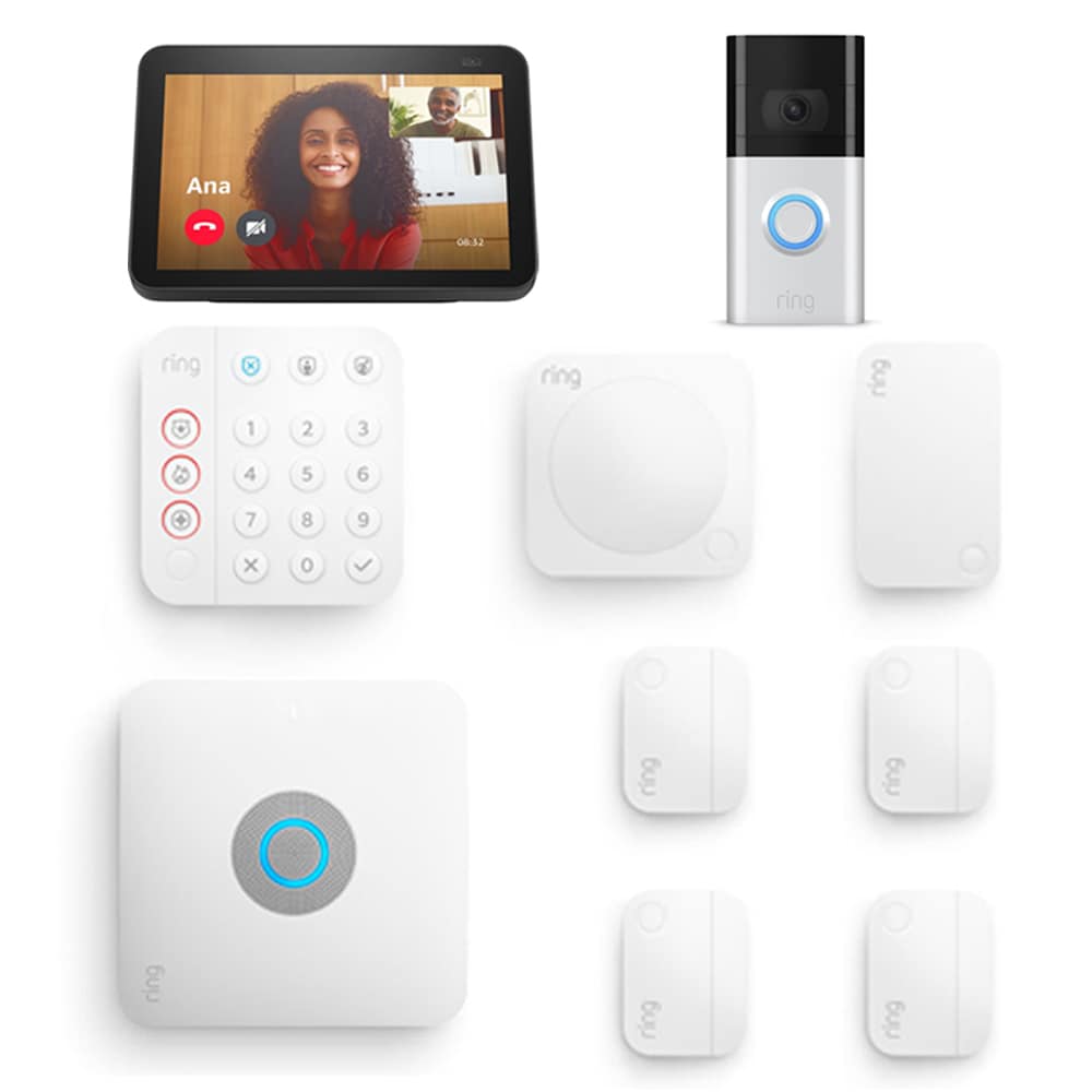 8-Piece Alarm Security Kit + Video Doorbell (for 2nd Generation)