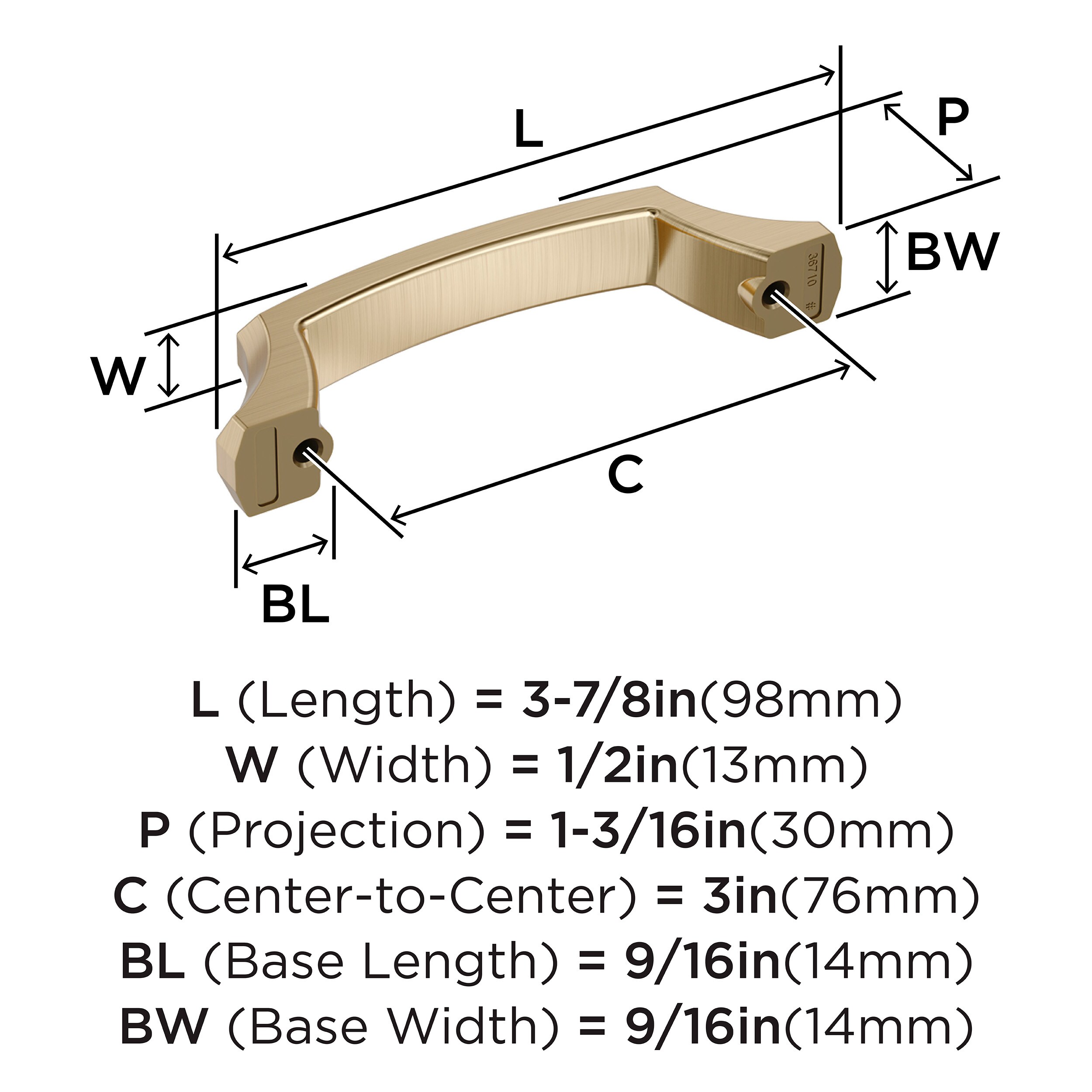 Amerock BP36710BBZ Cabinet-Pulls - View #4