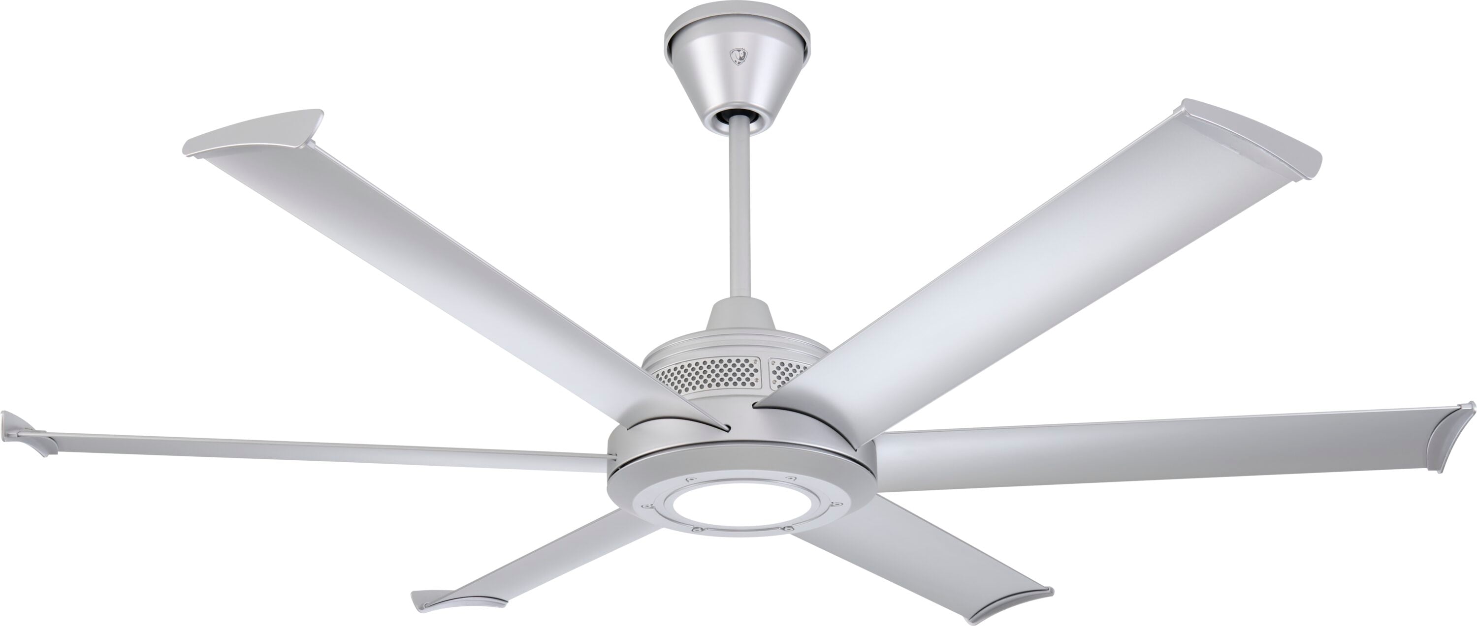 Big Ass Fans MM1-60SS-03 Mammoth 60-in Integrated LED Outdoor Smart Silver with Silver Blades Ceiling Fan With Light 6 -Blade )