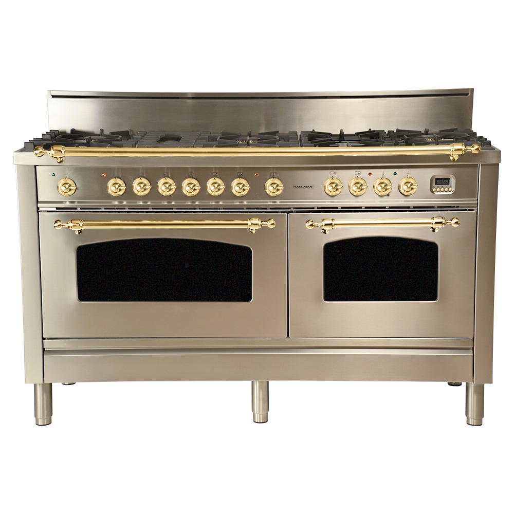 30 in. Single Oven Dual Fuel Italian Range, Brass Trim