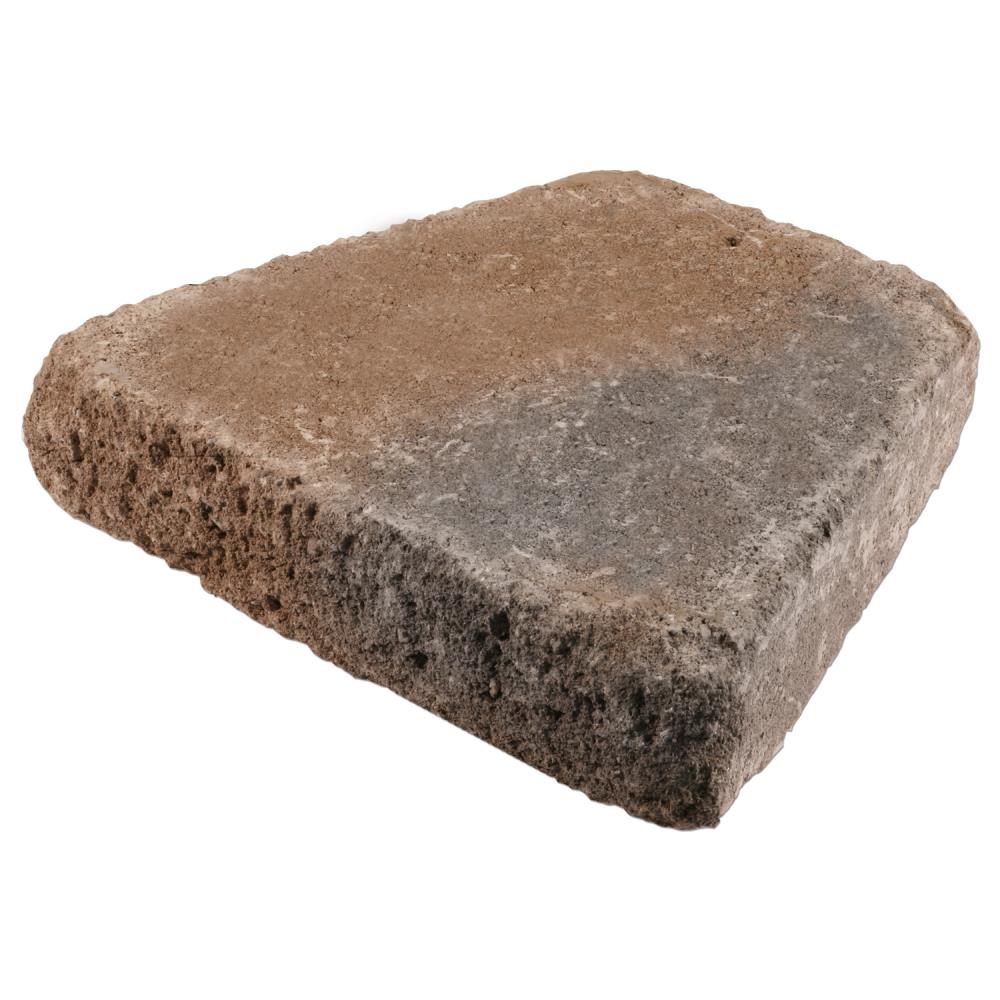  10907524 3-in H x 13.5-in L x 12-in D Antiqued Tan Charcoal Blend Concrete Retaining Wall Cap