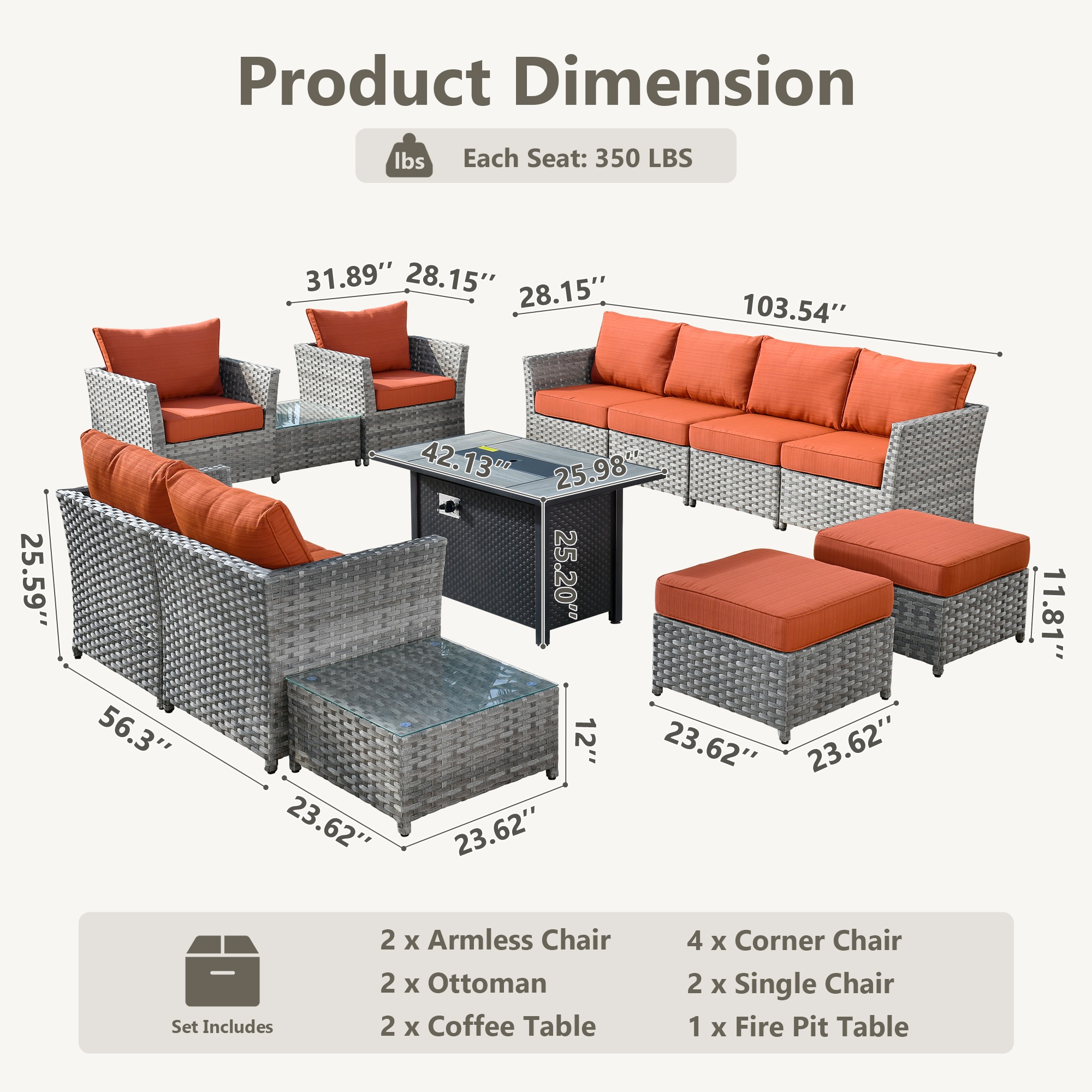 Pouuin SCFPBRS8012 Patio-Sofas-Daybeds - View #2