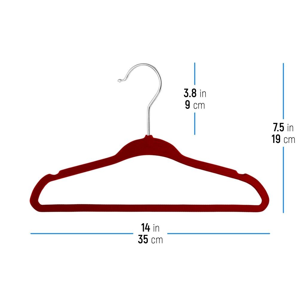 OSTO 50-Pack Standard Plastic Clothes Hangers with Pants Bar & Hooks