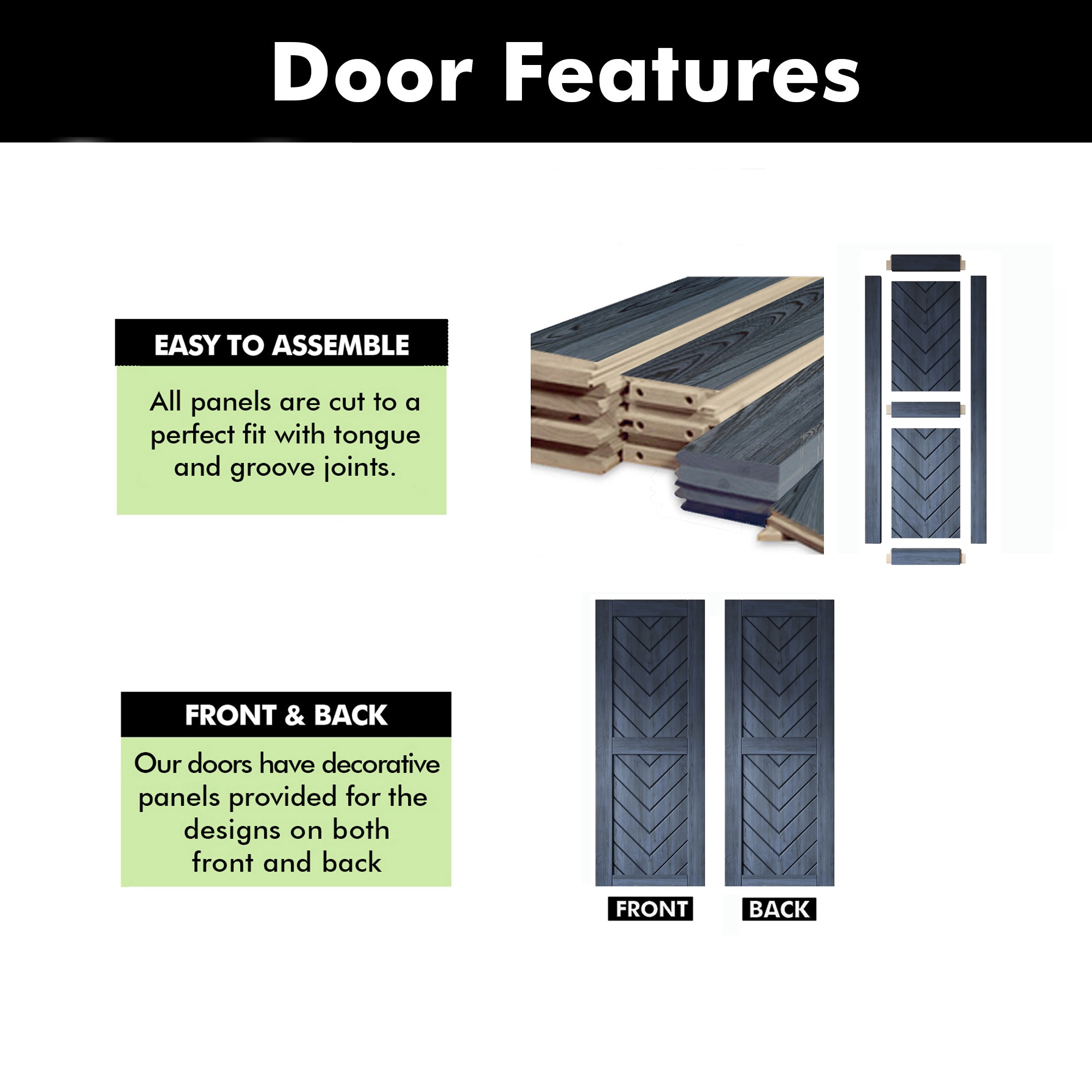 HOMACER JT3-3680-NA Barn-Doors - View #3