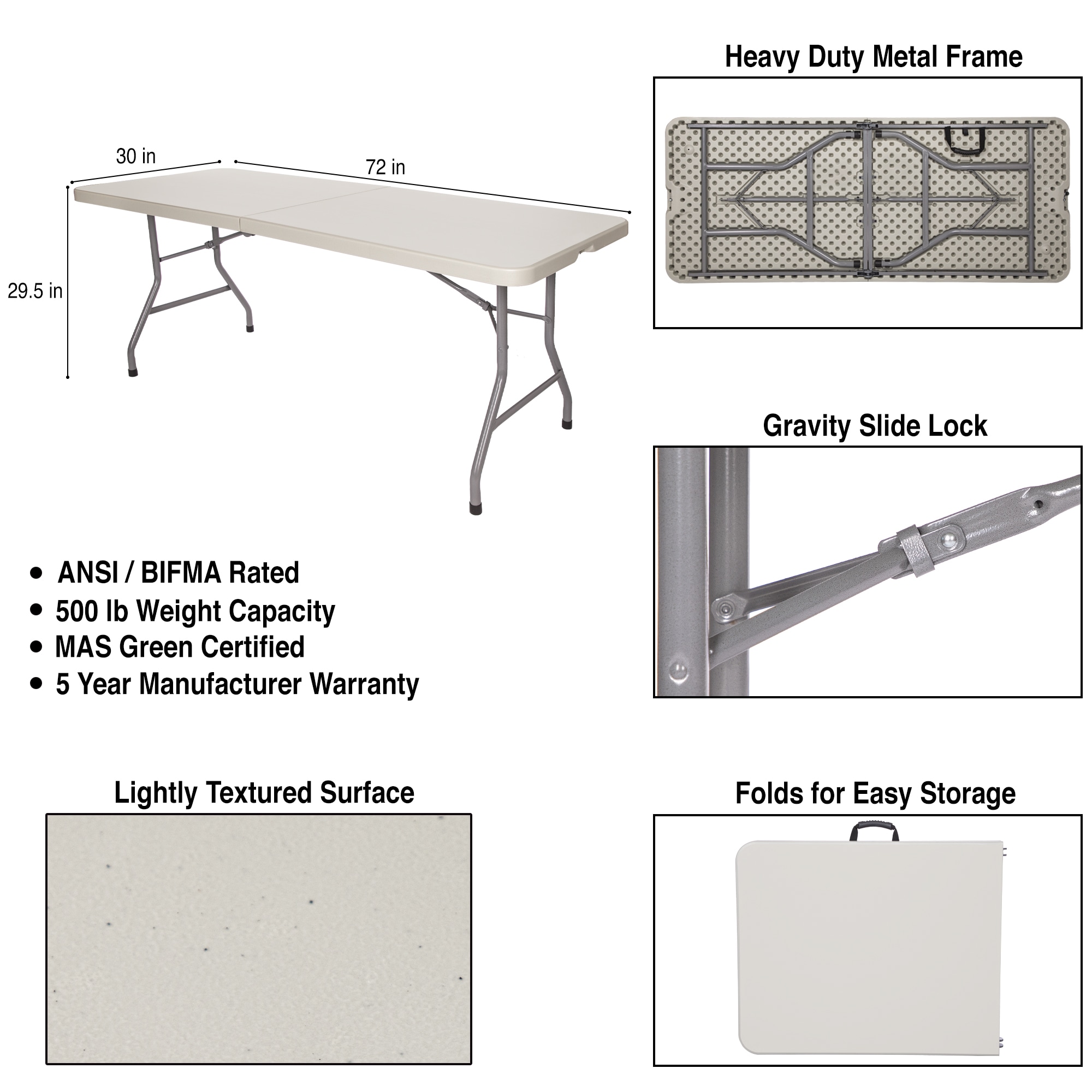 Hampden Furnishings HMDVTCF3072 Folding-Tables - View #7