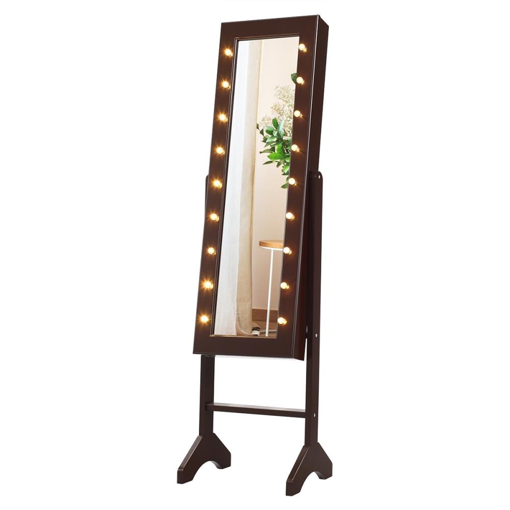 Goplus Black Jewelry Armoire in the Jewelry Armoires department at