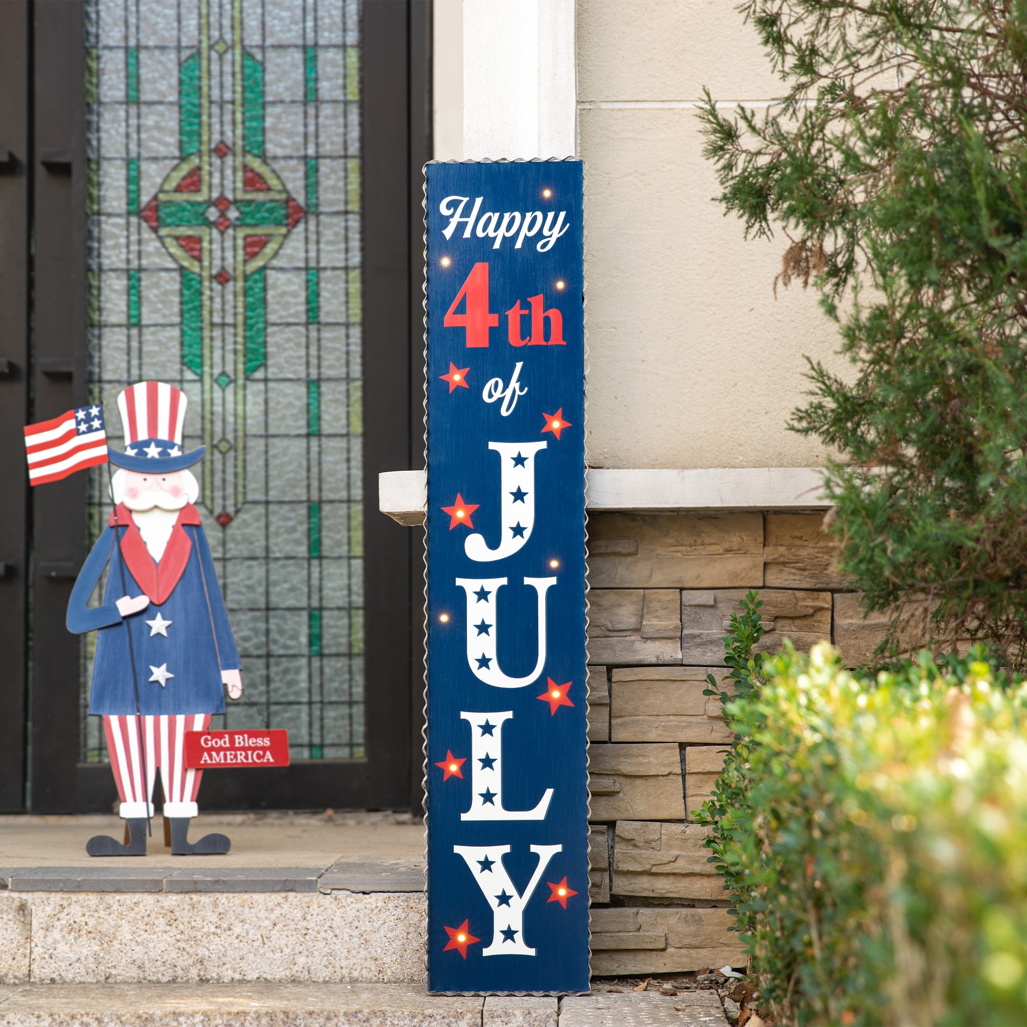 Glitzhome 2015600007 Indoor-Fourth-Of-July-Decorations - View #2