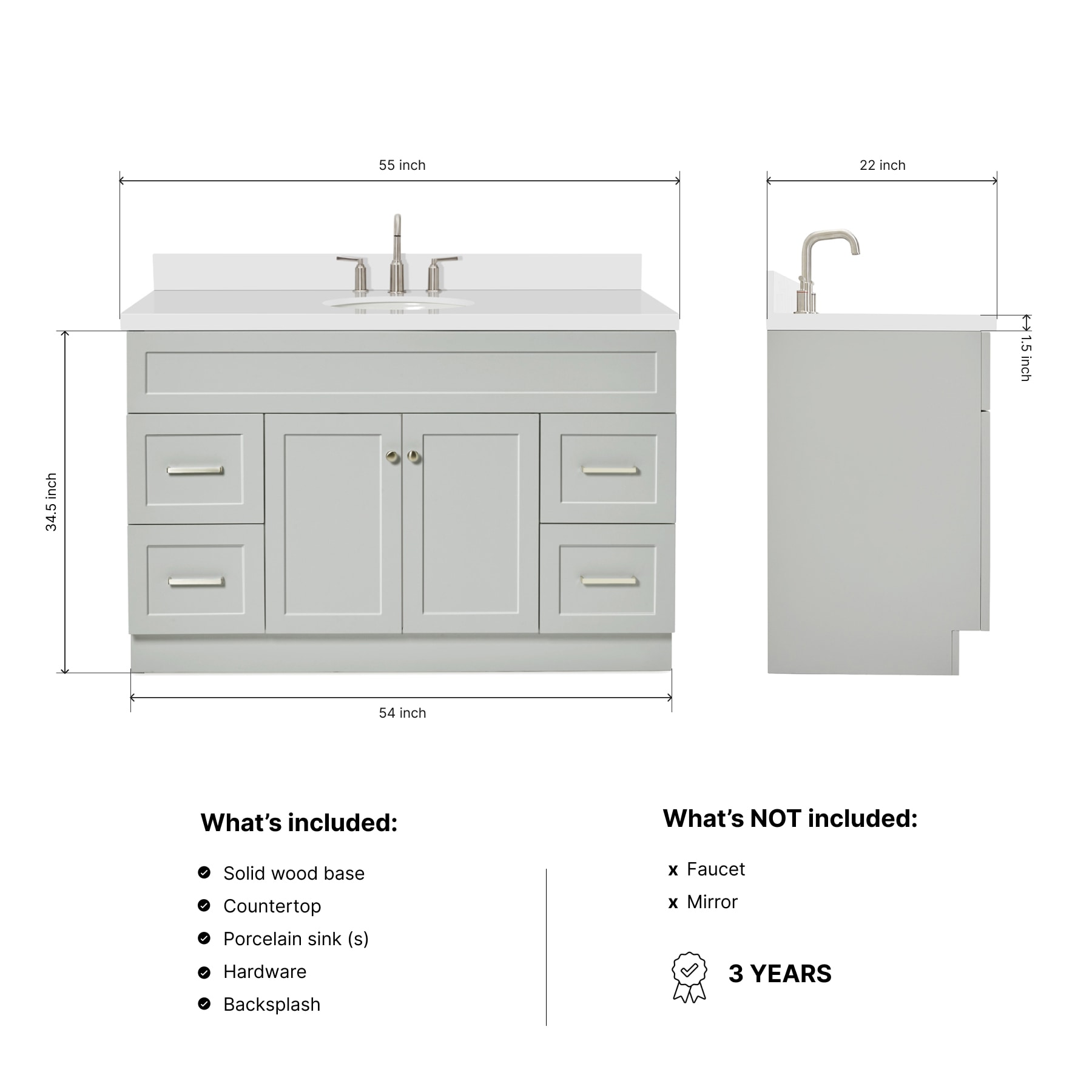 ARIEL F055SWQOVOGRY Bath-Vanity-Combo - View #3