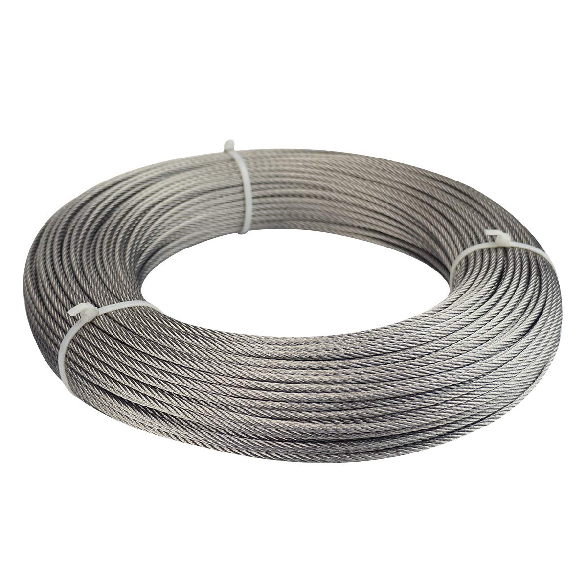 Phewnyzo  300 ft 1/8 in Stainless Steel Cable Railing System Wire Rope 7x7 Strands Deck Cable Railing Kit for Indoor Outdoor Hanging