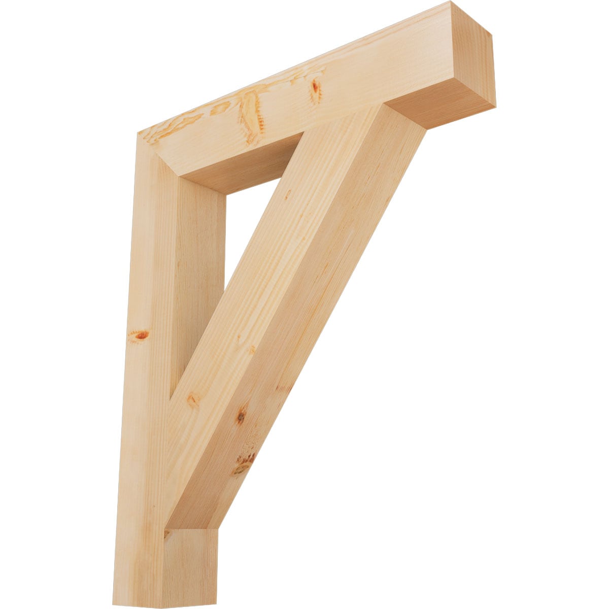Ekena Millwork BKT06X34X42TRA05SDF Traditional block smooth 5-1/2-in x 34-in x 42-in Douglas fir Brown Wood Standard bracket