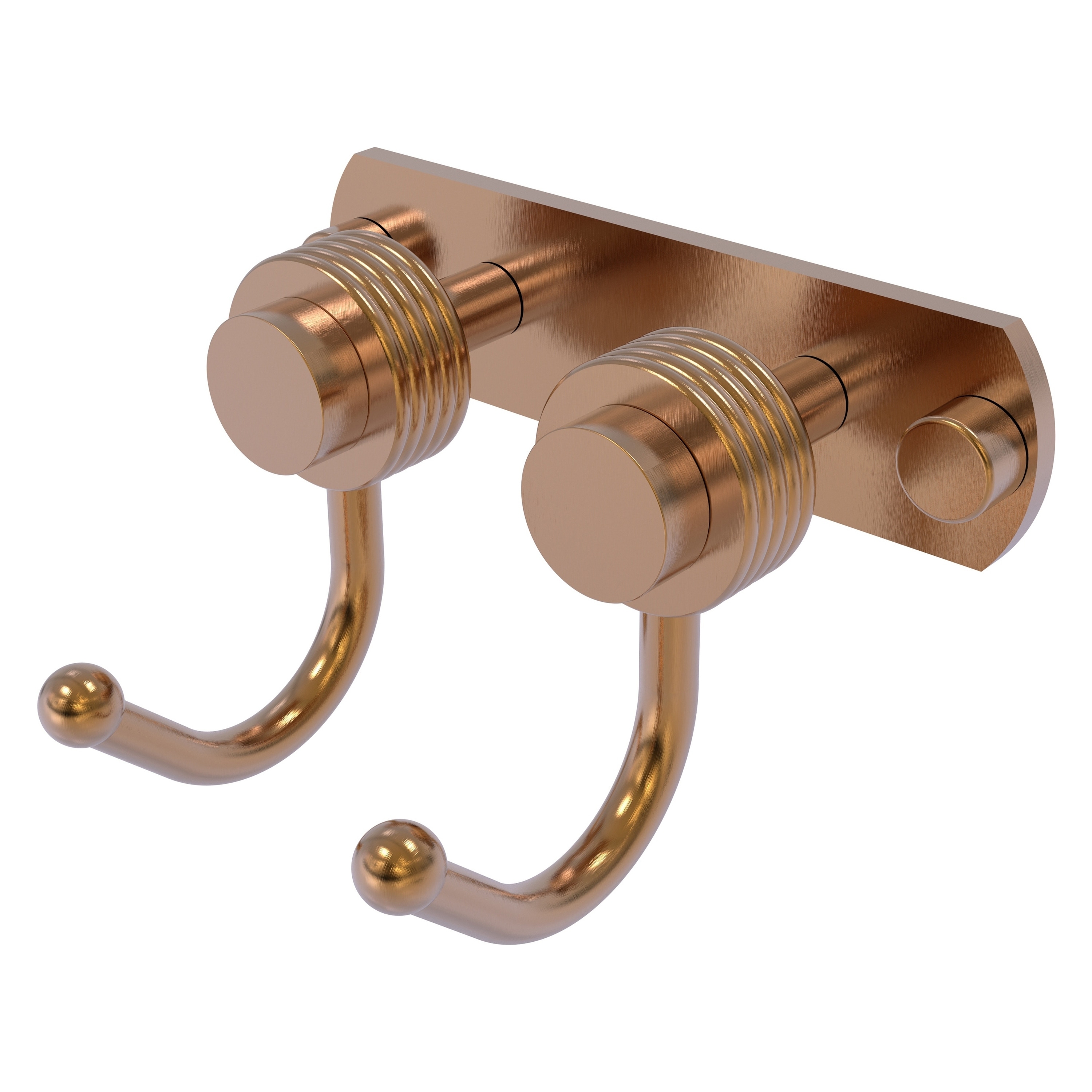 Allied Brass 920G-2-BBR Mercury Brushed Bronze Double -Hook Wall mount Towel Hook