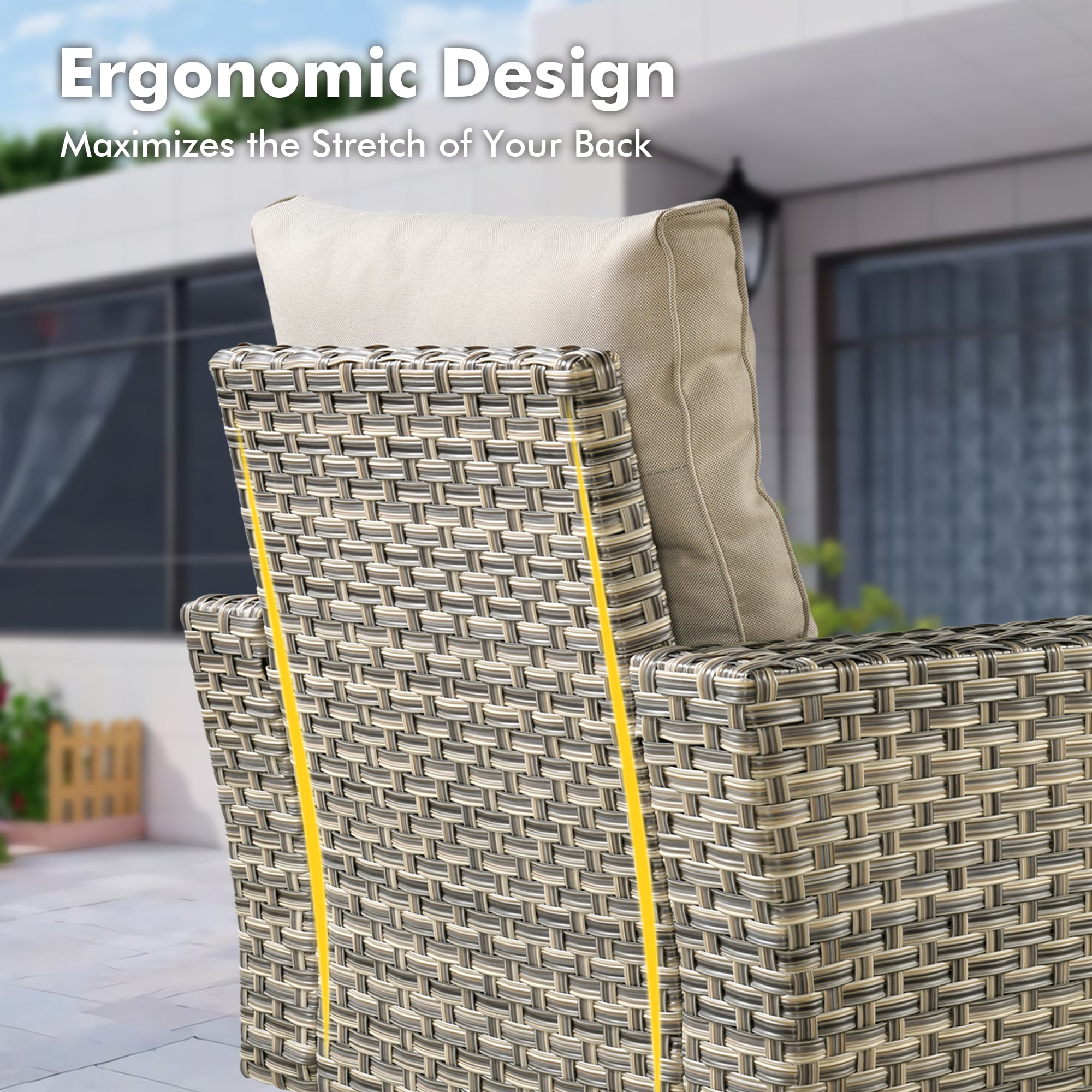 Ovios TS608Y Patio-Conversation-Sets - View #2