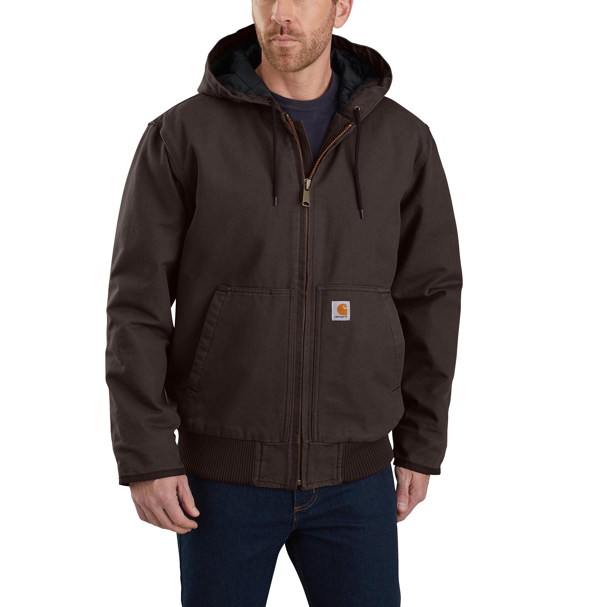 Carhartt Men's Washed Duck Insulated Active Jacket Dark Brown / Large