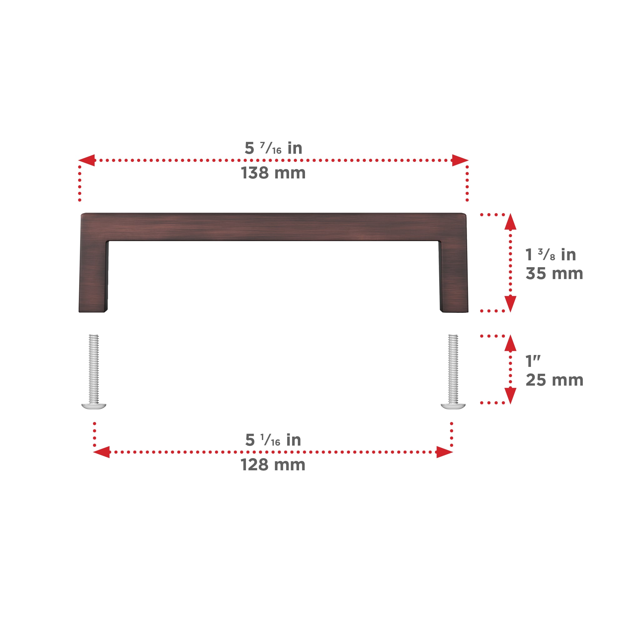 Richelieu Lambton 5-1/16-in (128mm) Center to Center Brushed Oil-Rubbed ...