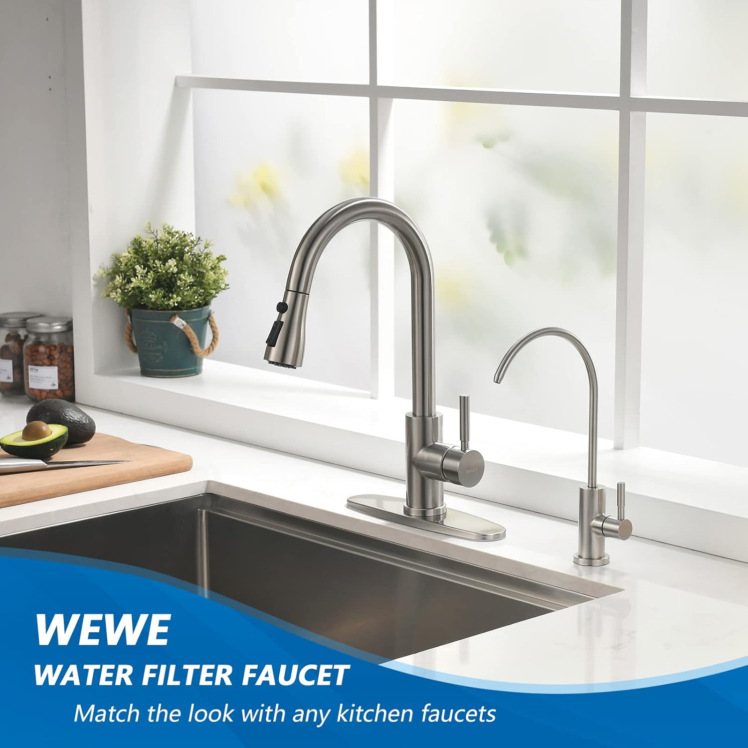 WEWE WEWE-B09XXL-2PQB Kitchen-Faucets - View #2