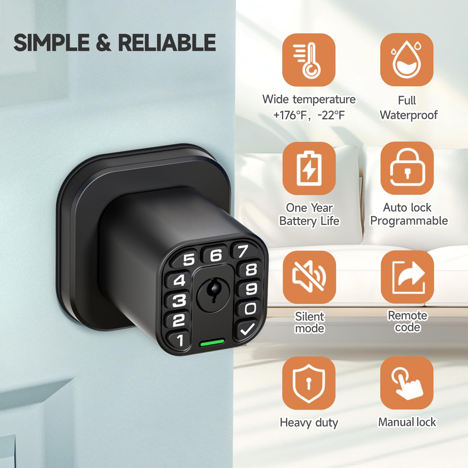 Justincity LJT0804J456 Electronic-Door-Locks - View #3