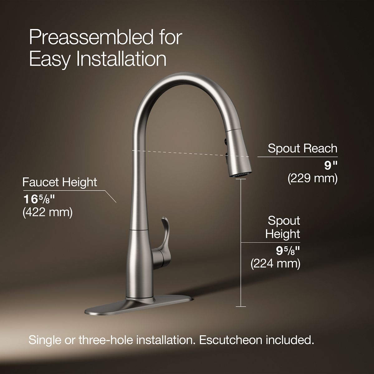 KOHLER 596-VS Kitchen-Faucets - View #3