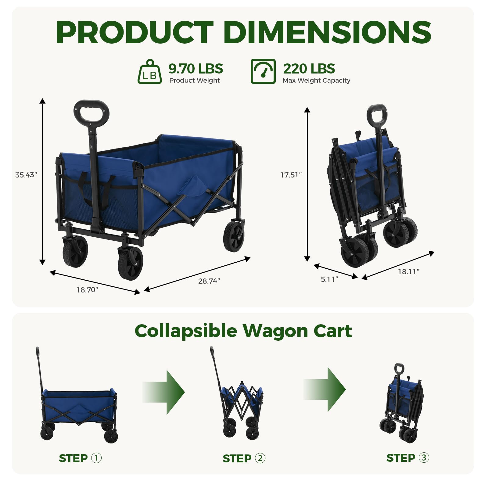 Haysky LSRY-22CZ-5BU Yard-Carts - View #3