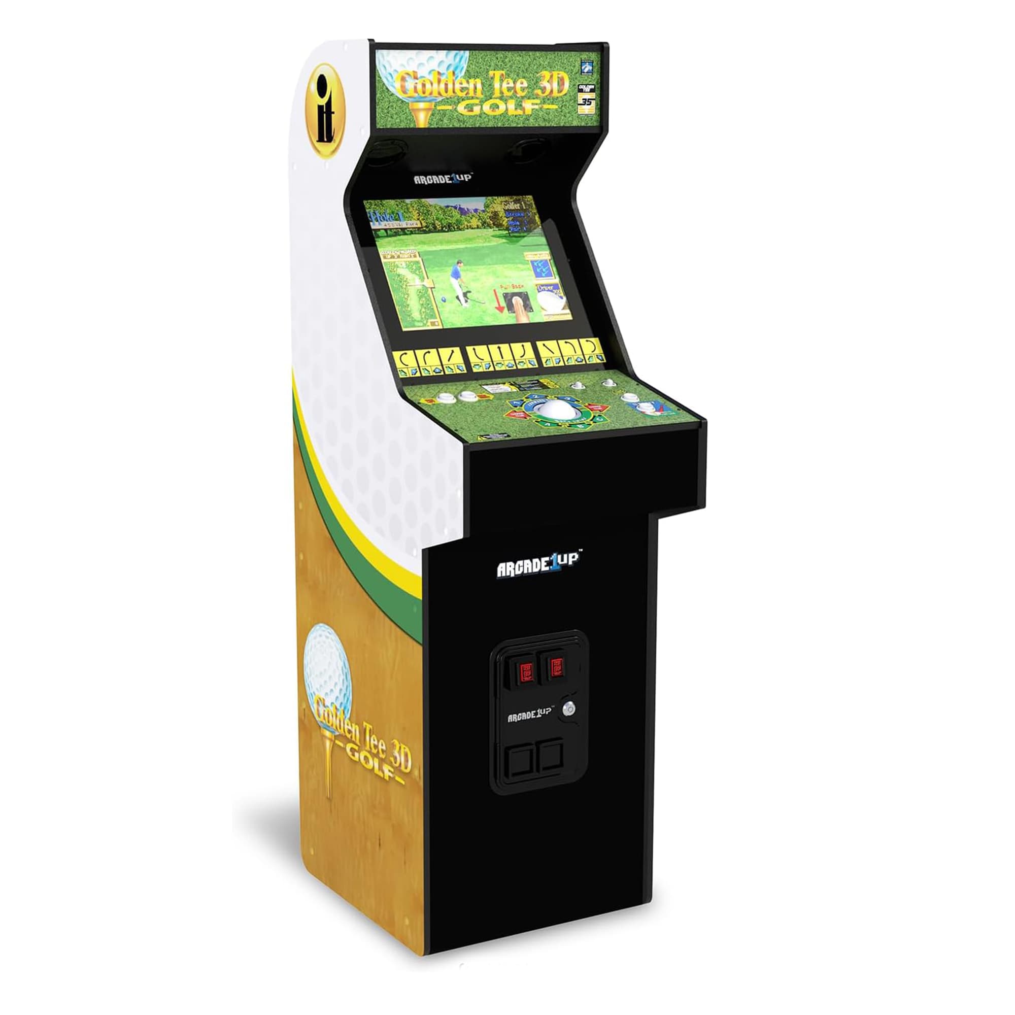 Arcade1Up  Golden Tee 3D Deluxe Arcade Console Video Game Machine 5-Foot Cabinet