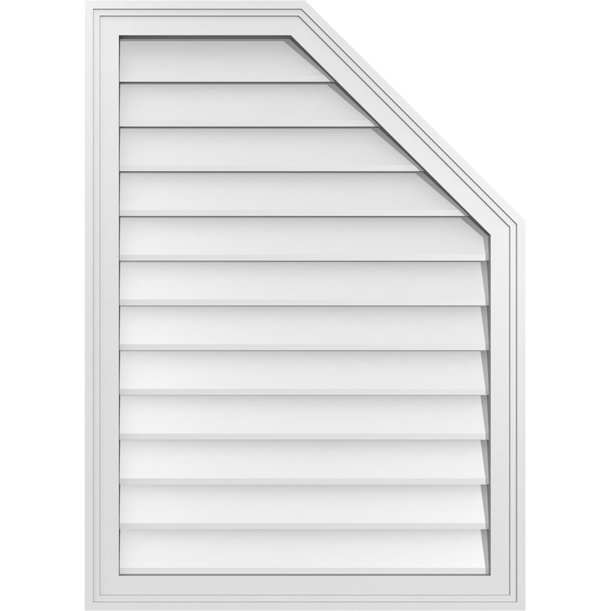 Ekena Millwork GVPOR26X3602SN 26-Inches x 36-Inches Off-white Octagon PVC Gable Louver Vent